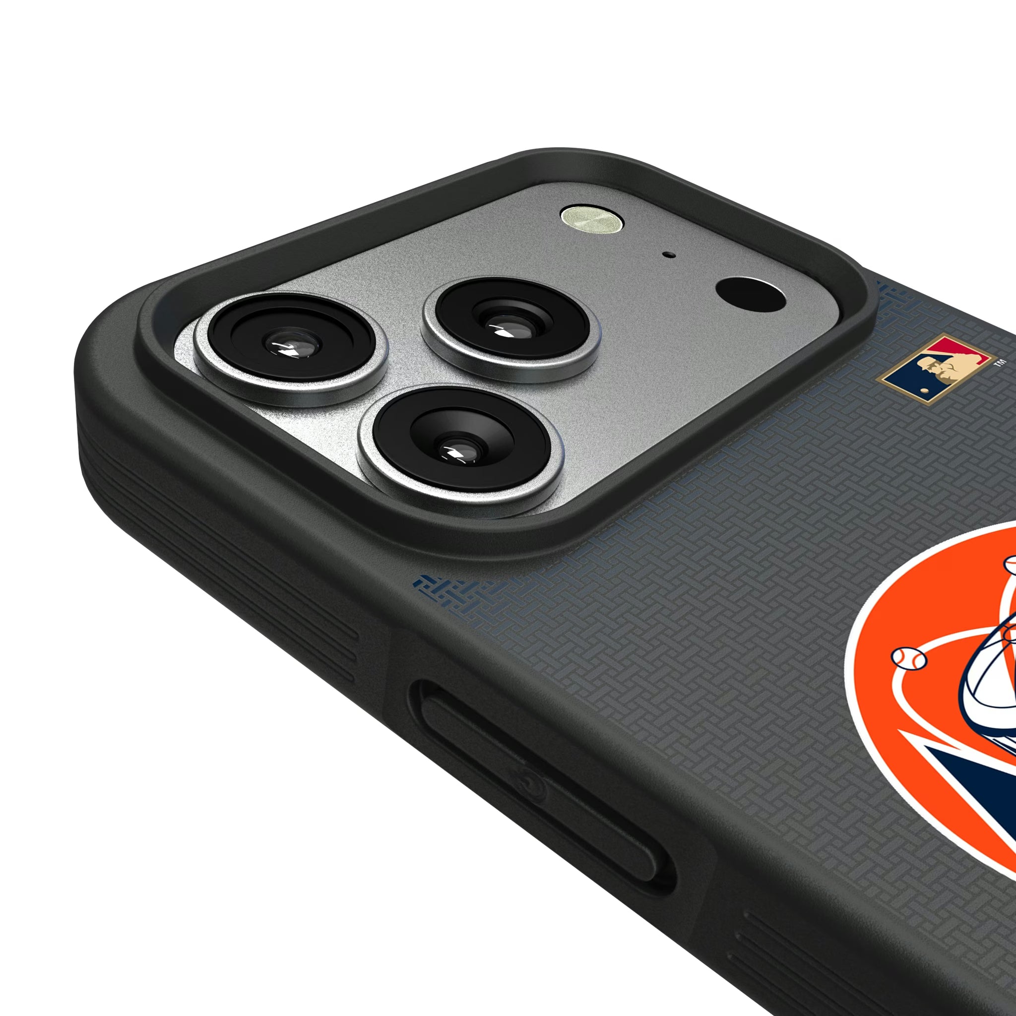 Houston Astros 1977-1993 - Cooperstown Collection Linen iPhone Bump Phone Case for Apple iPhone - Detail#Device_iPhone 17 Pro