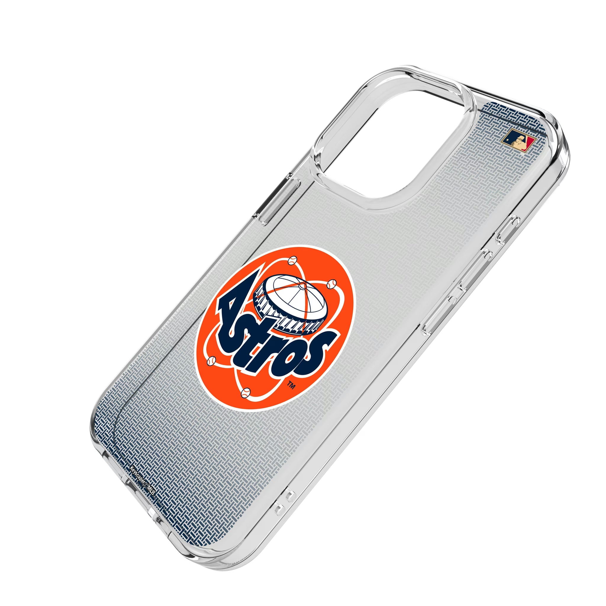 Houston Astros 1977-1993 - Cooperstown Collection Linen iPhone Clear Phone Case for Apple iPhone - Isometric View