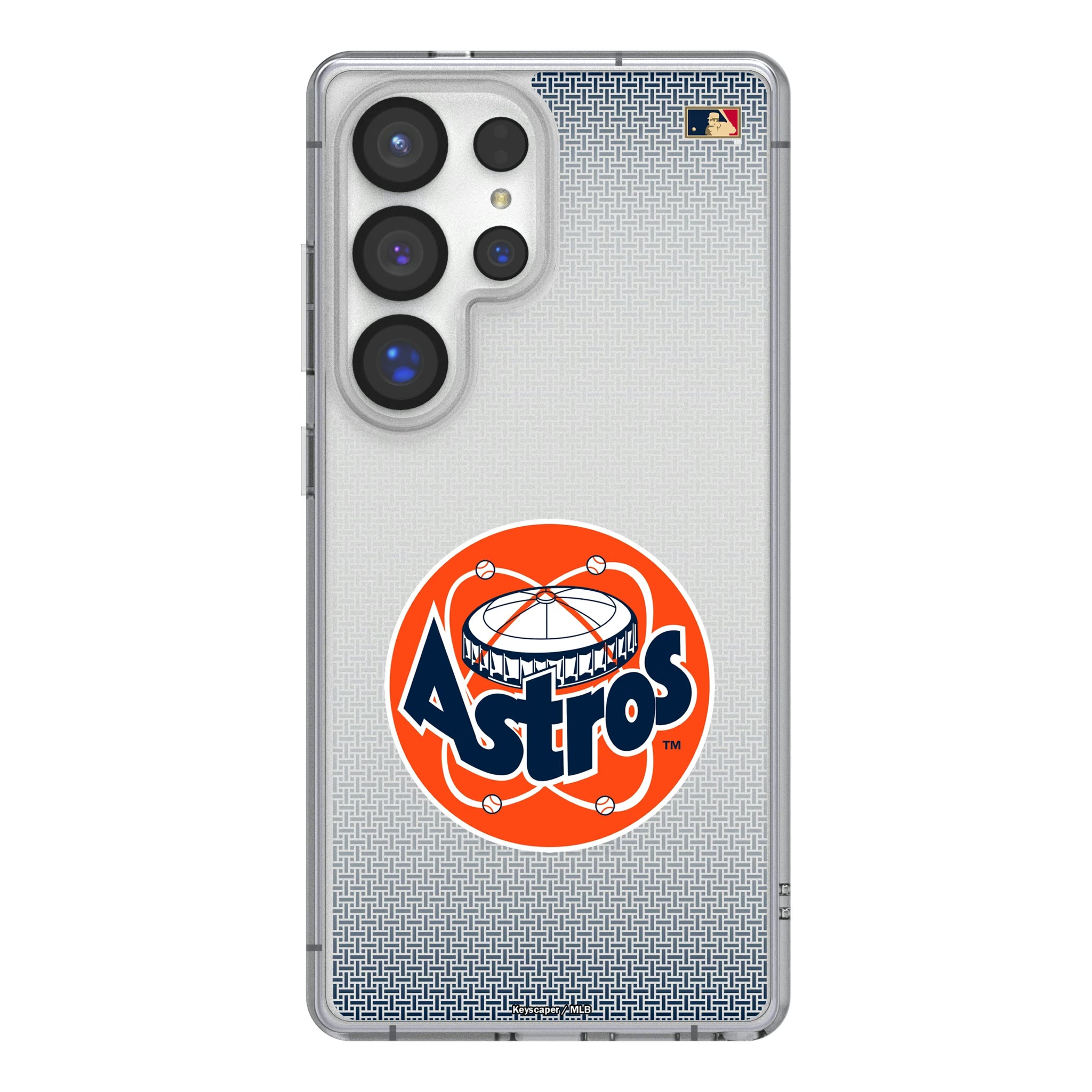 Houston Astros 1977-1993 - Cooperstown Collection Linen Galaxy Clear Phone Case for Samsung Galaxy