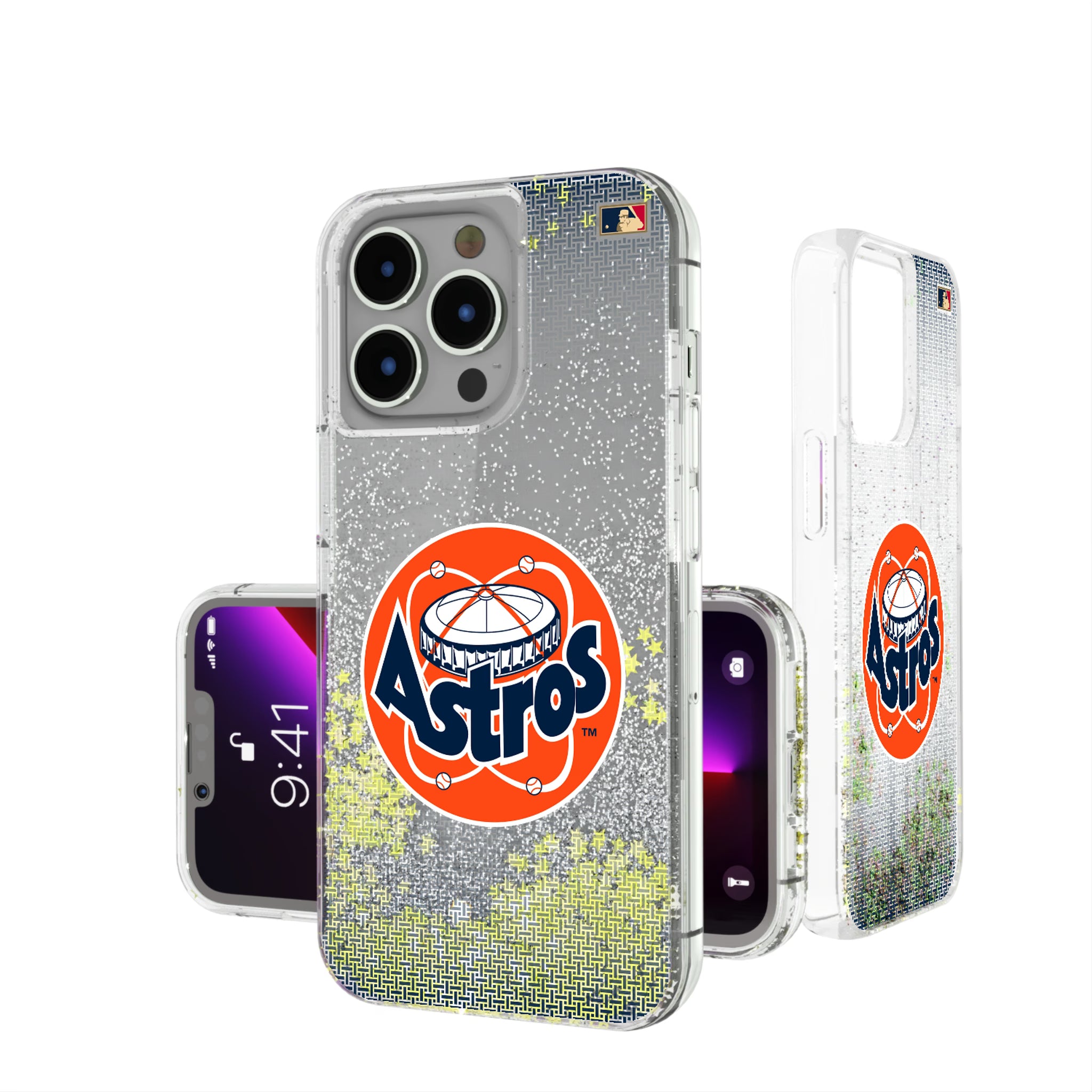 Houston Astros 1977-1993 - Cooperstown Collection Linen iPhone Glitter Phone Case for Apple iPhone