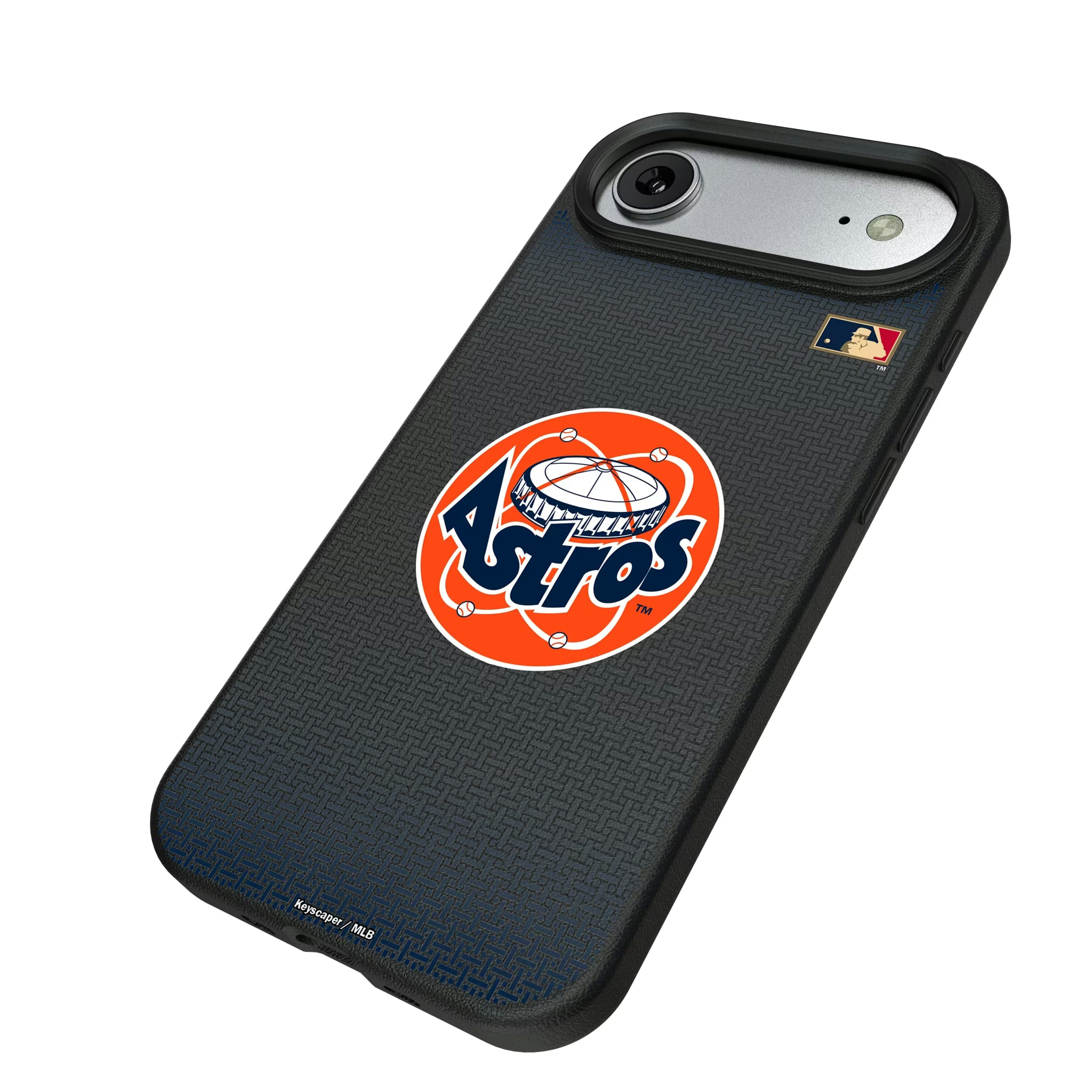 Houston Astros 1977-1993 - Cooperstown Collection Linen iPhone MagSafe Compatible Phone Case for Apple iPhone - Isometric View#Device_iPhone Air