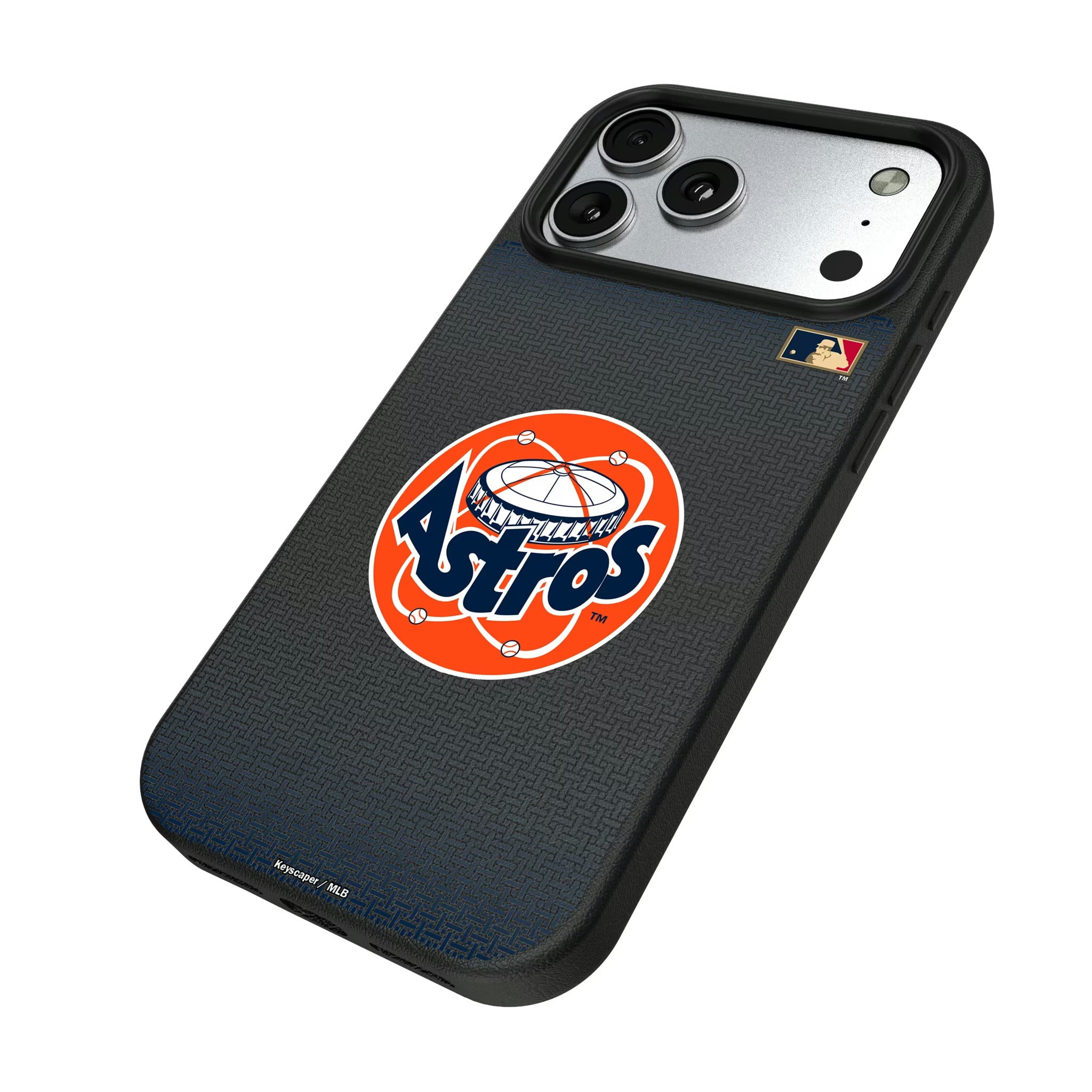 Houston Astros 1977-1993 - Cooperstown Collection Linen iPhone MagSafe Compatible Phone Case for Apple iPhone - Isometric View#Device_iPhone 17 Pro Max