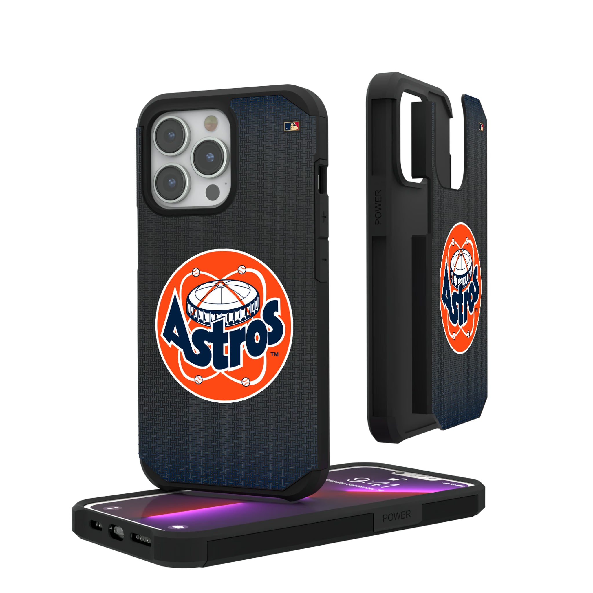 Houston Astros 1977-1993 - Cooperstown Collection Linen iPhone Rugged Phone Case for Apple iPhone#Device_iPhone 13 Pro