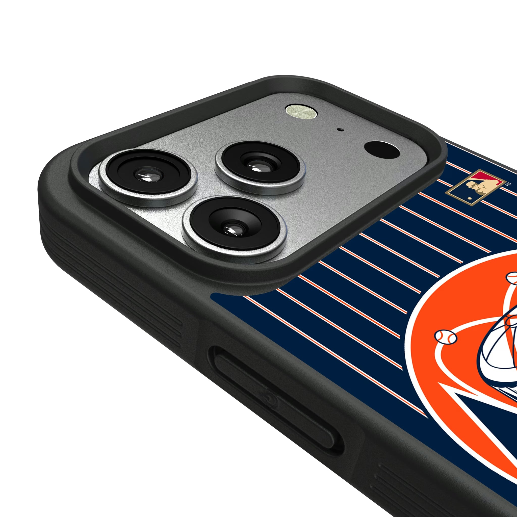Houston Astros 1977-1993 - Cooperstown Collection Pinstripe iPhone Bump Phone Case for Apple iPhone - Detail#Device_iPhone 17 Pro