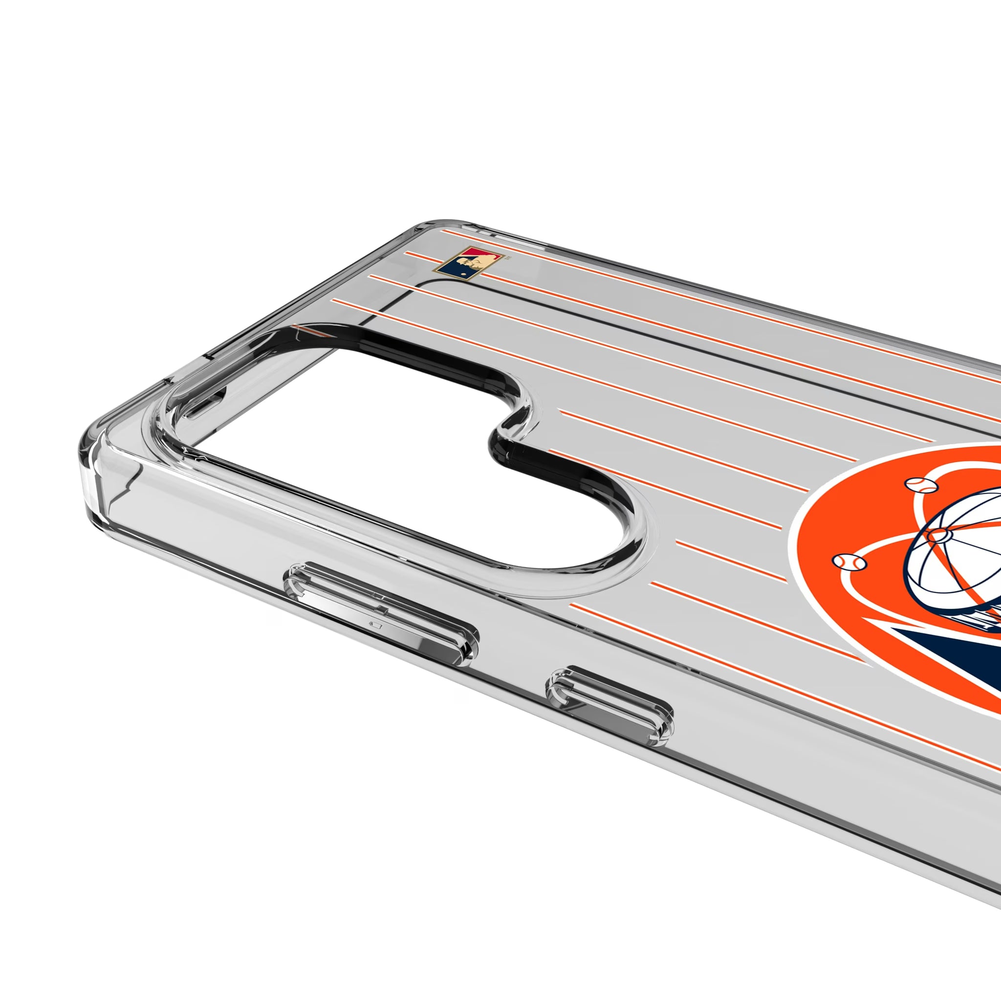 Houston Astros 1977-1993 - Cooperstown Collection Pinstripe Galaxy Clear Phone Case for Samsung Galaxy - Detail