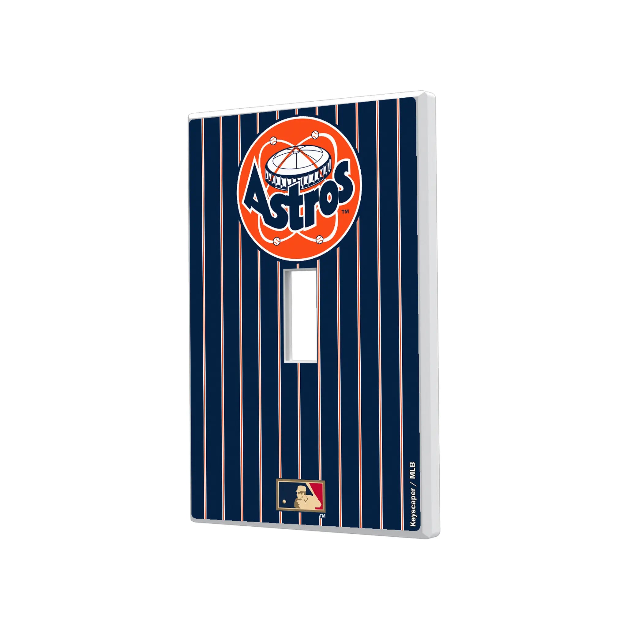 Houston Astros 1977-1993 - Cooperstown Collection Pinstripe Hidden-Screw Light Switch Plate#Style_Single Toggle