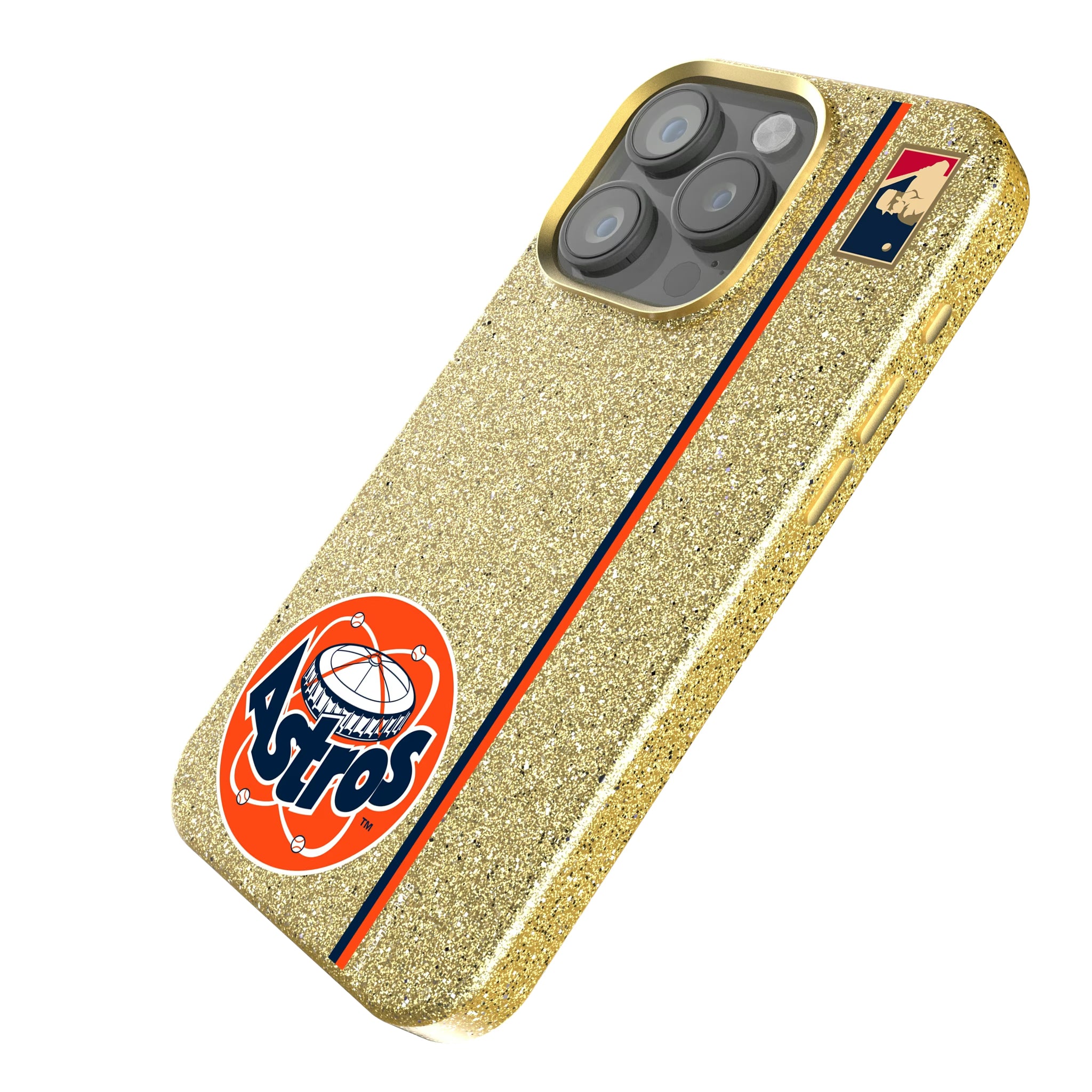 Houston Astros 1977-1993 - Cooperstown Collection Sidebar iPhone Bling Phone Case for Apple iPhone - Isometric View