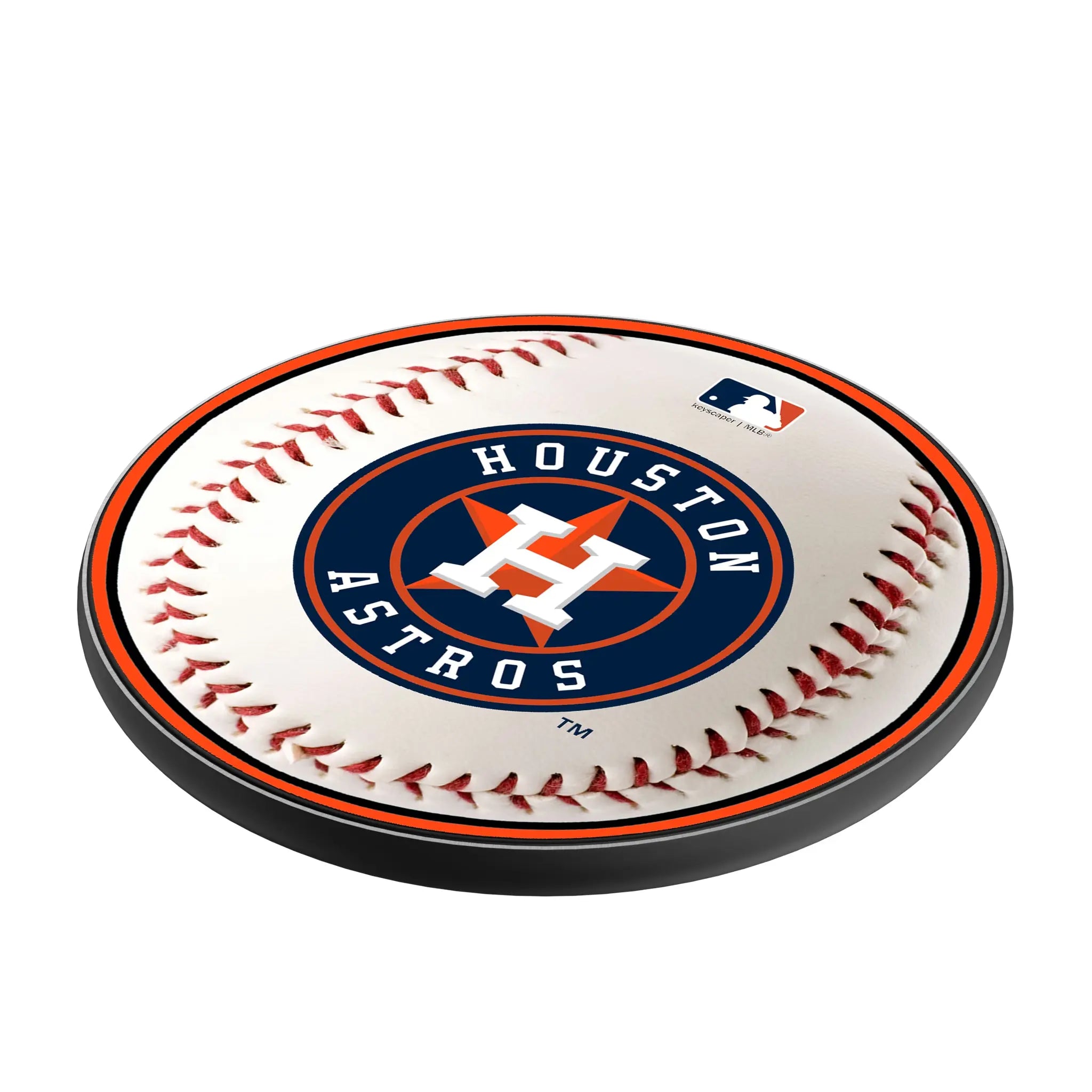 Houston Astros Baseball 15-Watt Wireless Charger - Isometric View