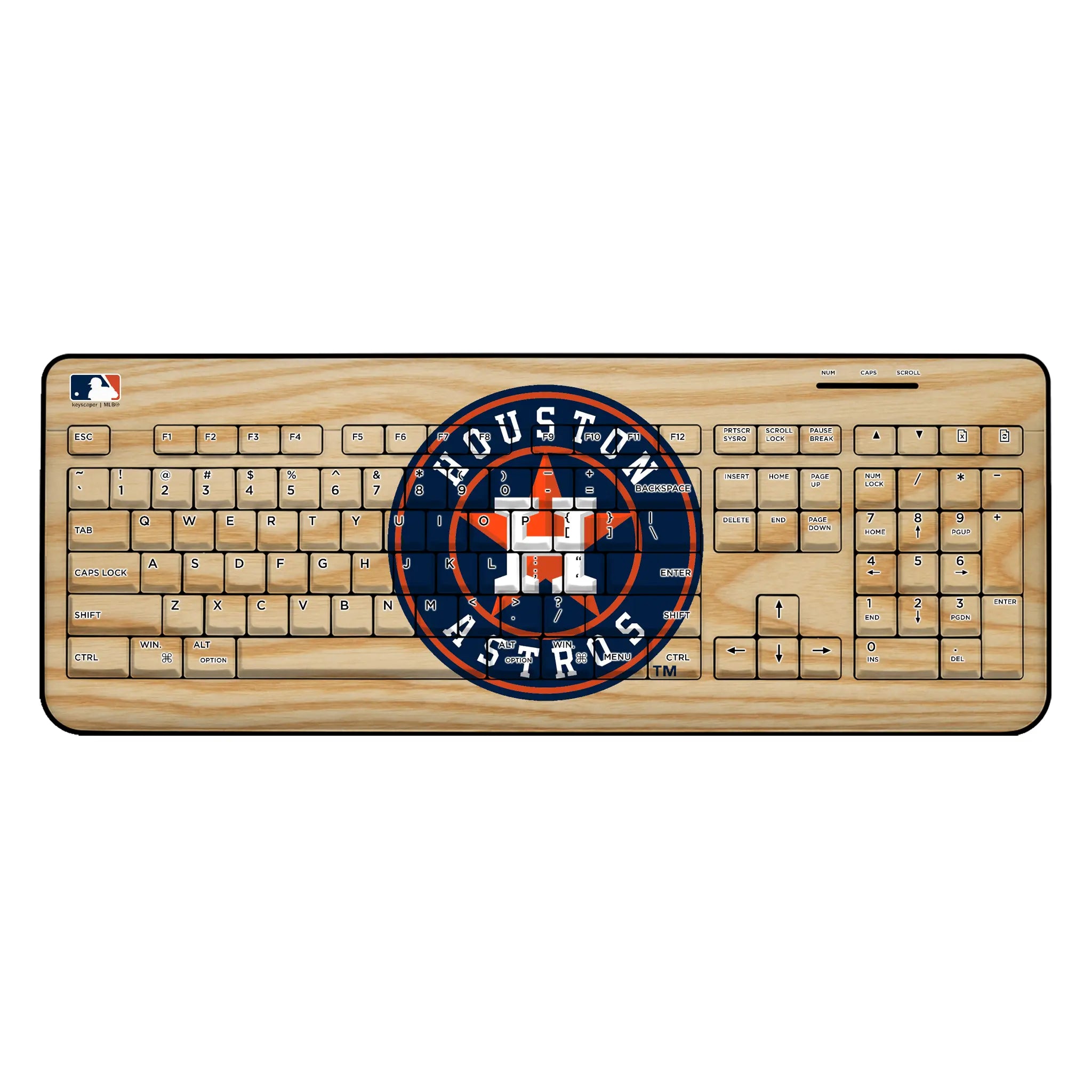 Houston Astros Baseball Bat Wireless USB Keyboard
