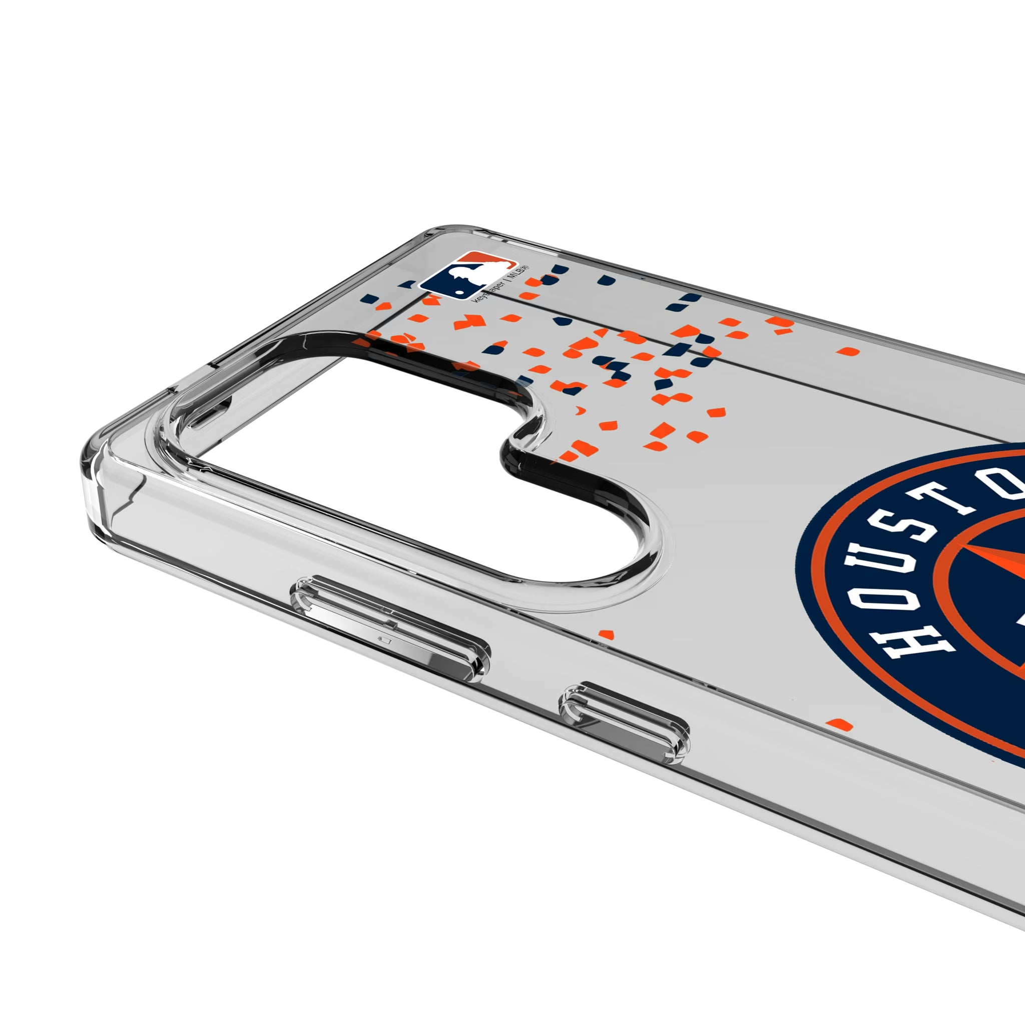 Houston Astros Confetti Galaxy Clear Phone Case for Samsung Galaxy - Detail