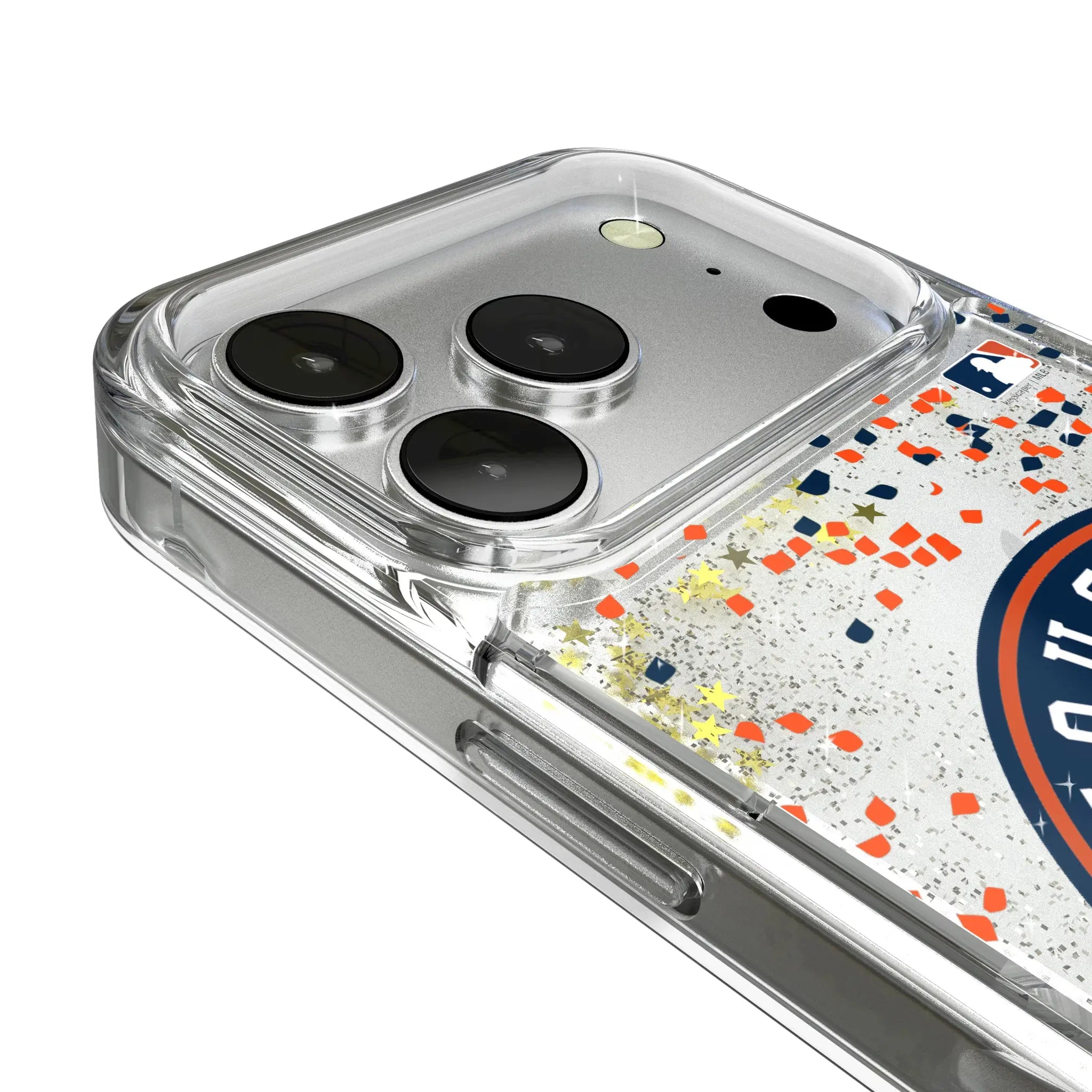 Houston Astros Confetti iPhone Glitter Phone Case for Apple iPhone - Detail