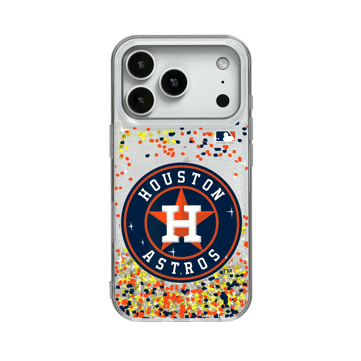 Houston Astros Confetti Glitter Phone Case for Apple iPhone
