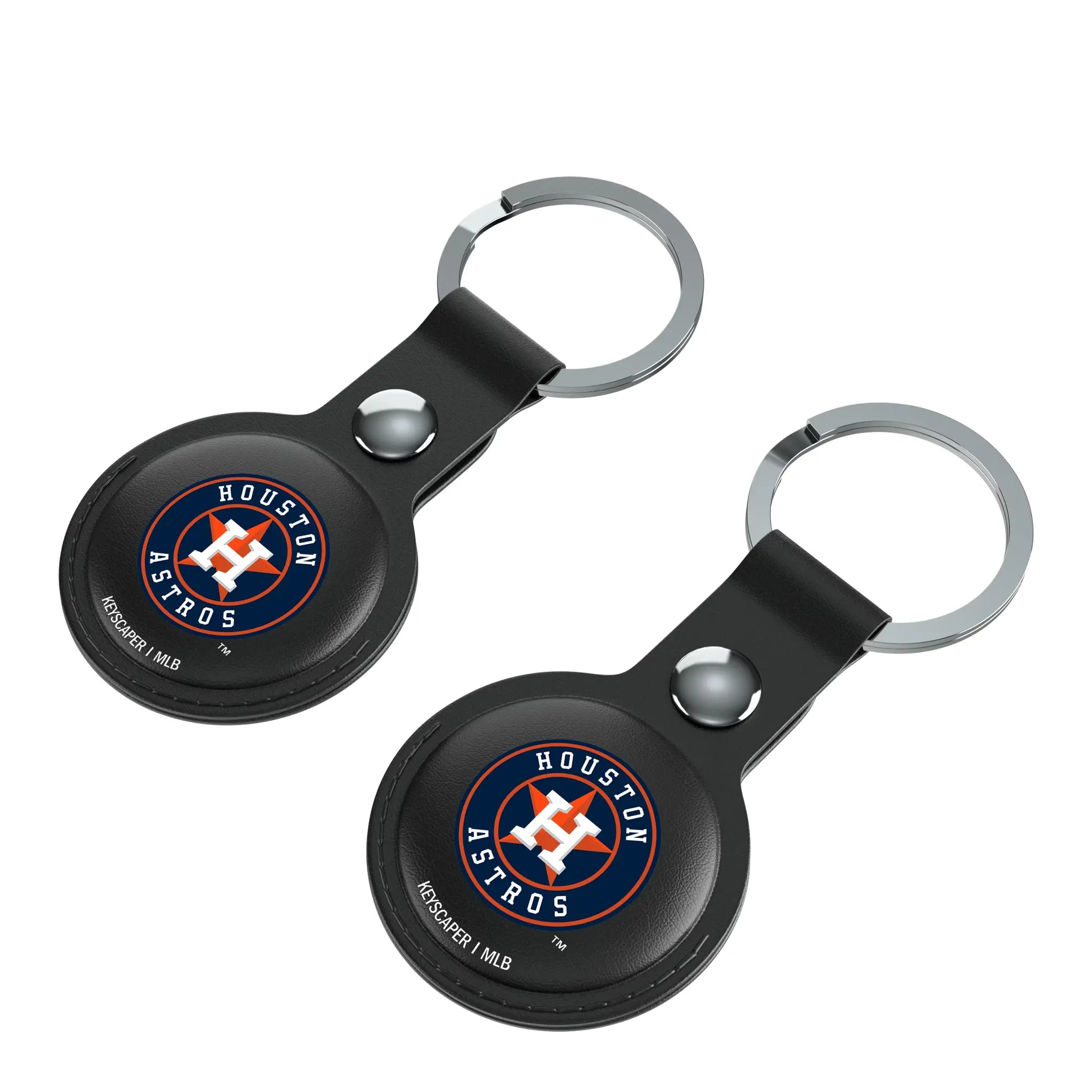 Houston Astros Insignia AirTag Black Airtag Holder 2-Pack - Isometric View