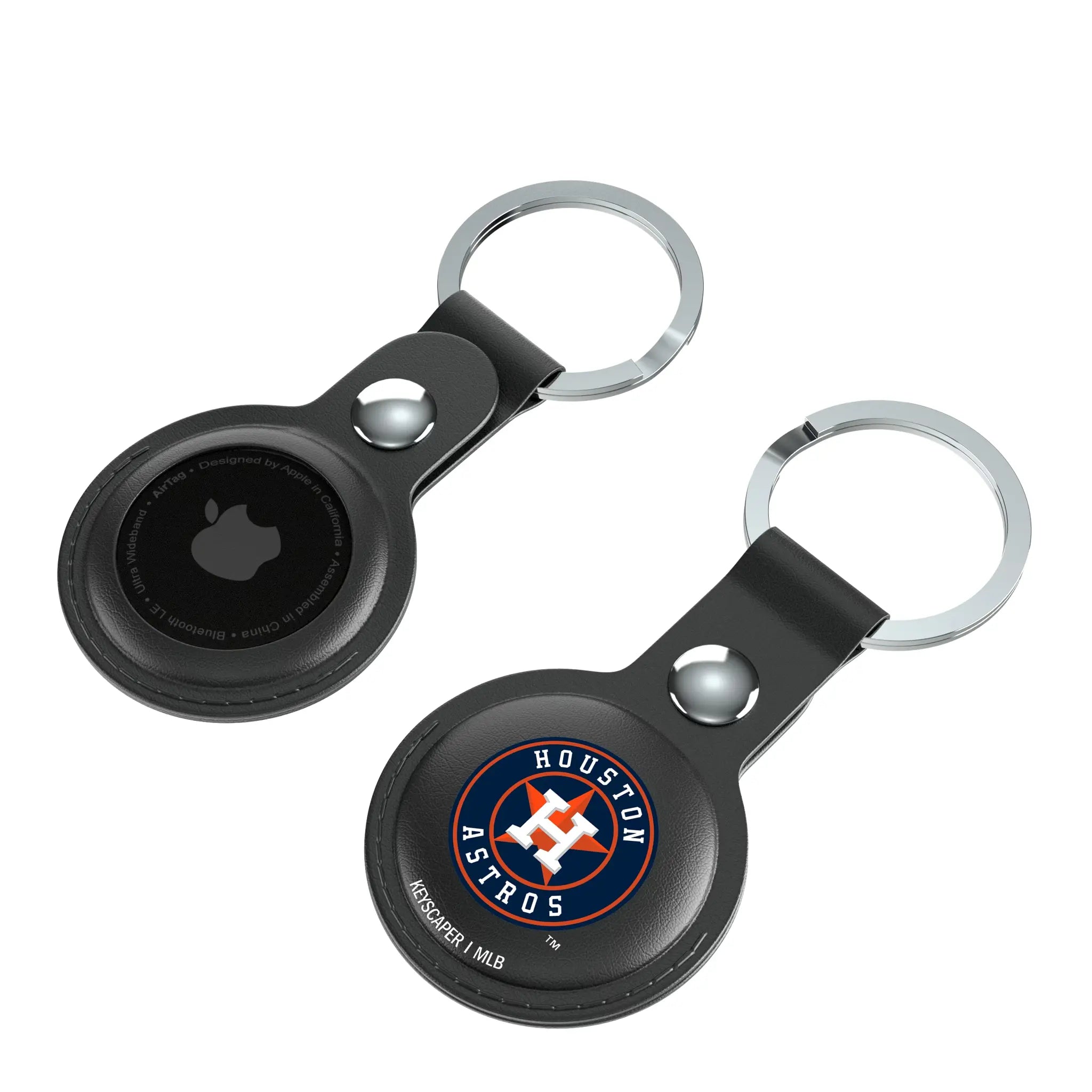 Houston Astros Insignia AirTag Black Airtag Holder 2-Pack - Isometric View