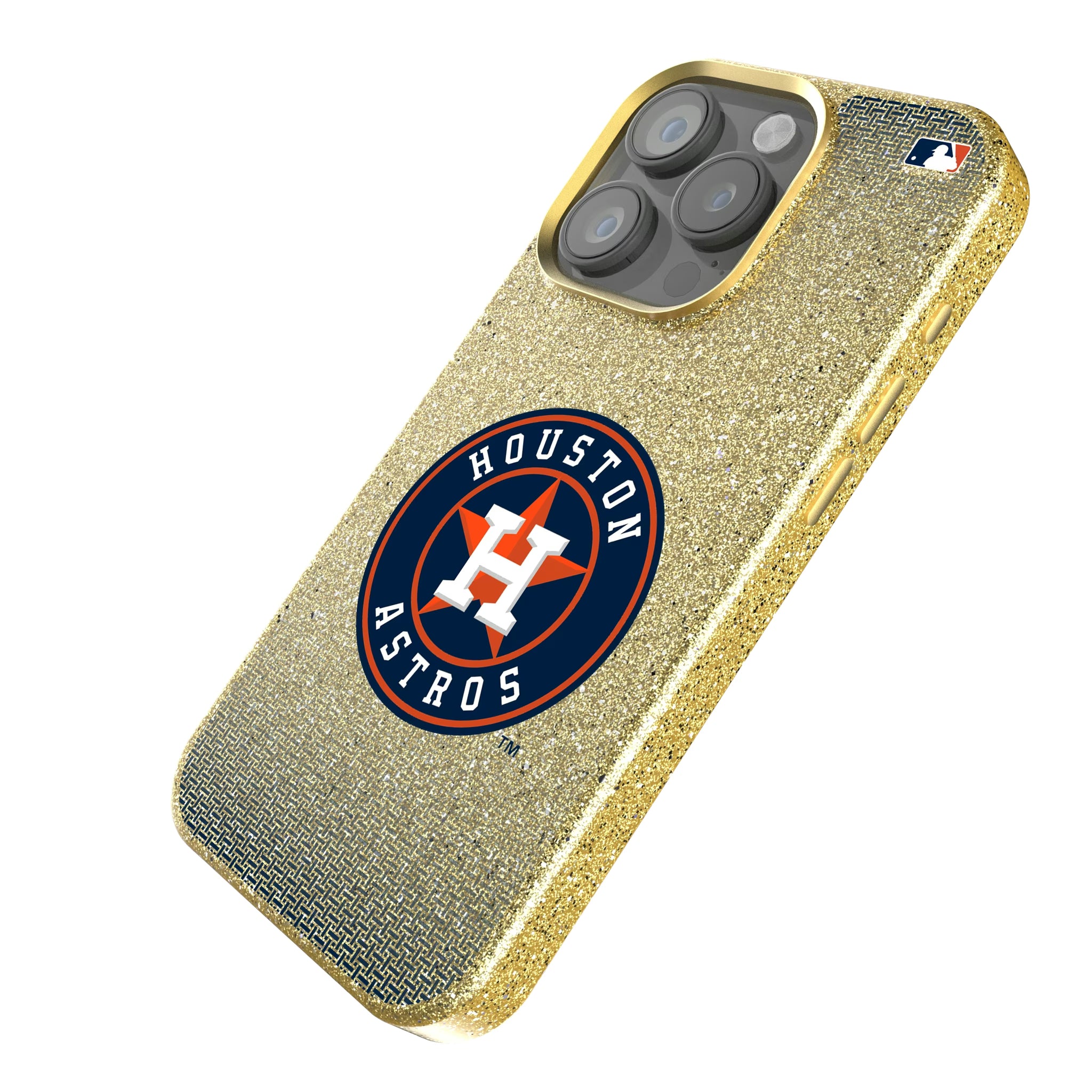 Houston Astros Linen iPhone Bling Phone Case for Apple iPhone - Isometric View