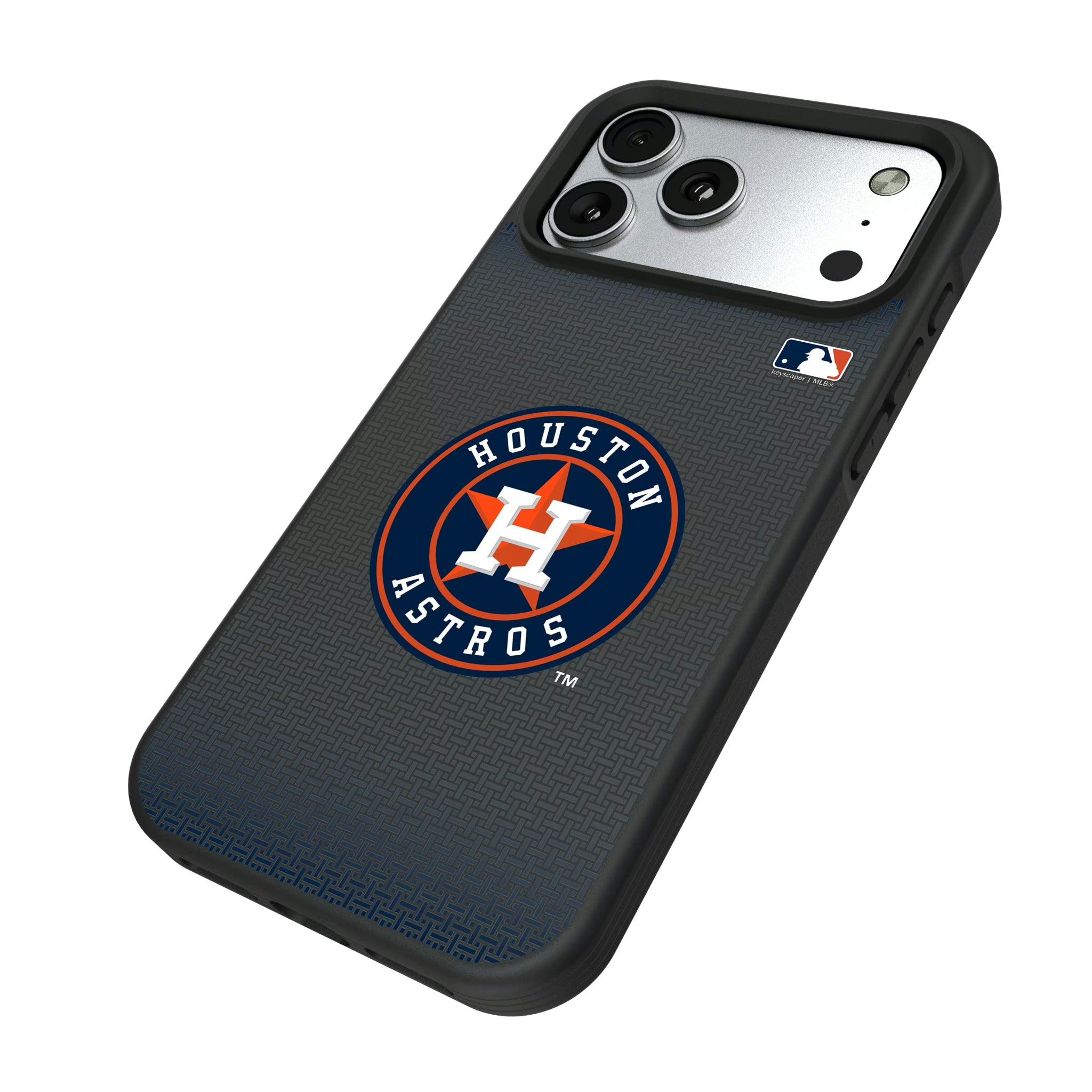 Houston Astros Linen iPhone Bump Phone Case for Apple iPhone - Isometric View#Device_iPhone 17 Pro Max