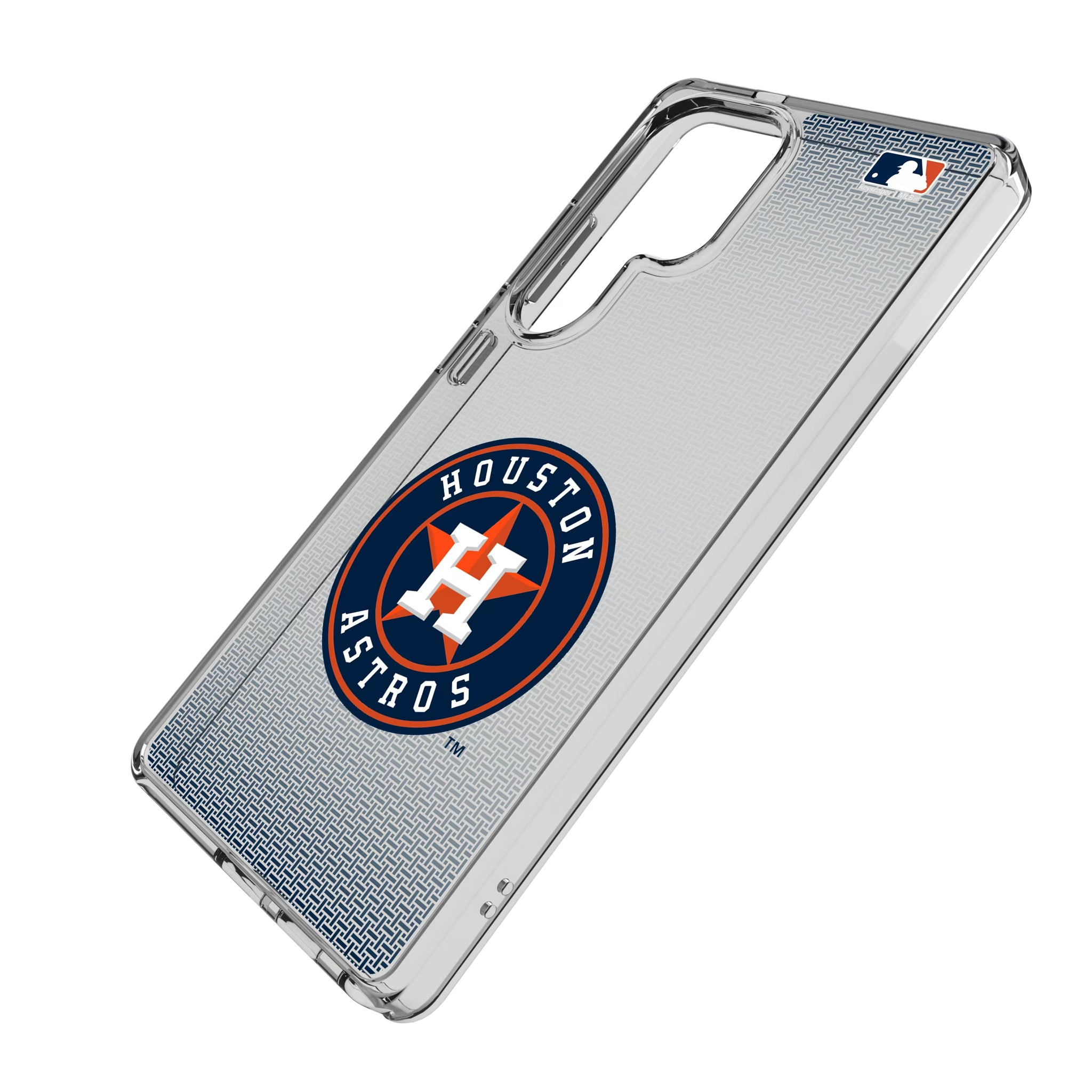Houston Astros Linen Galaxy Clear Phone Case for Samsung Galaxy - Isometric View