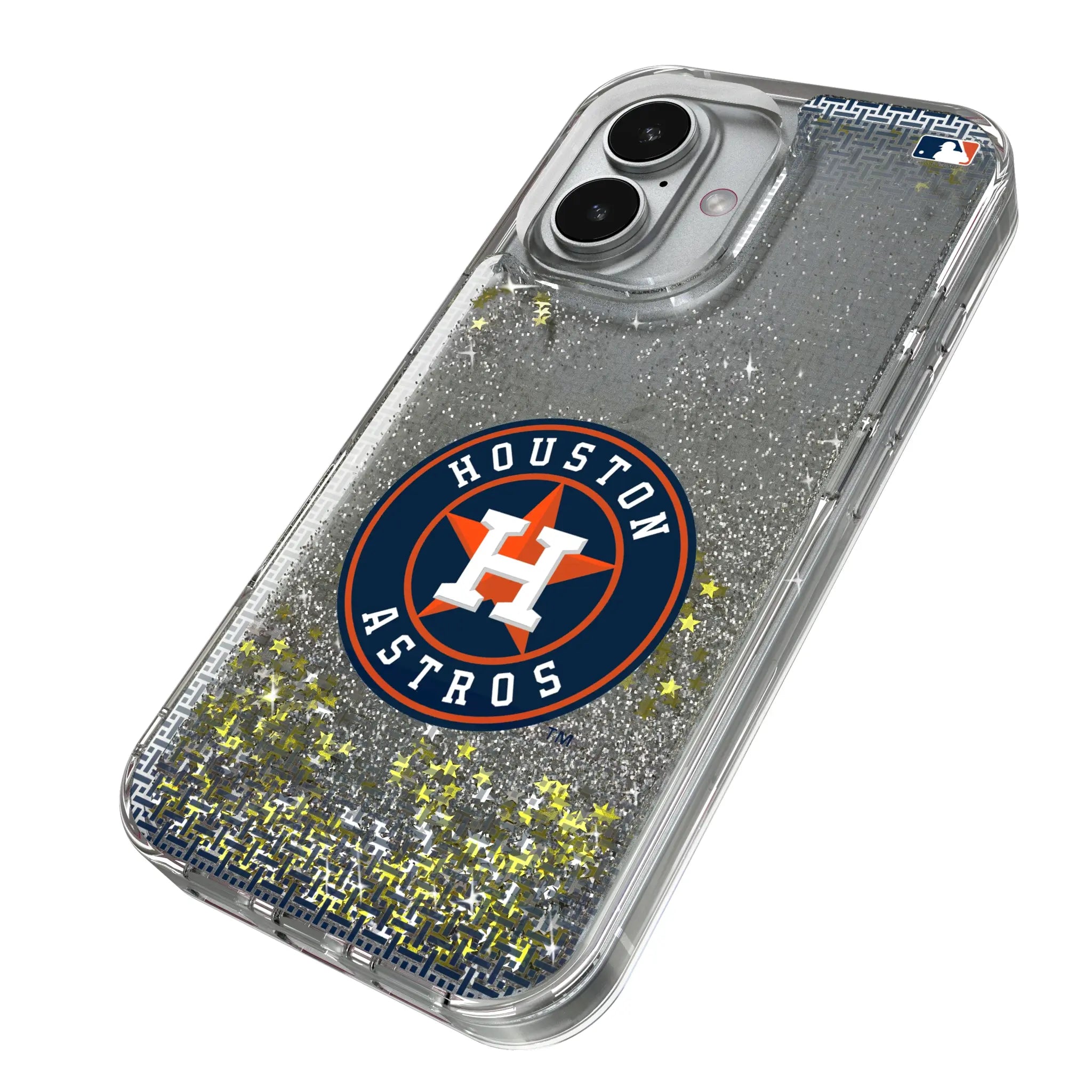 Houston Astros Linen iPhone Glitter Phone Case for Apple iPhone - Isometric View
