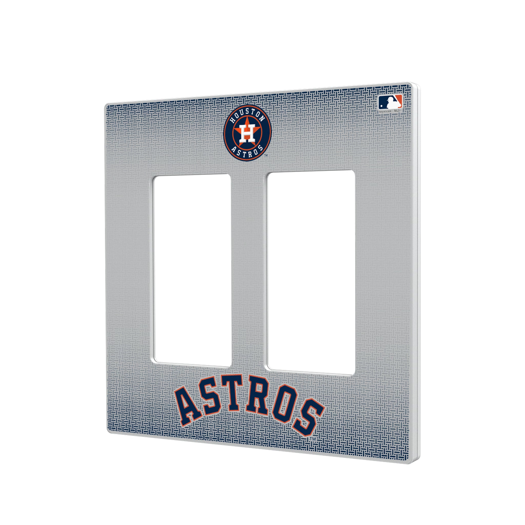 Houston Astros Linen Hidden-Screw Light Switch Plate#Style_Double Rocker
