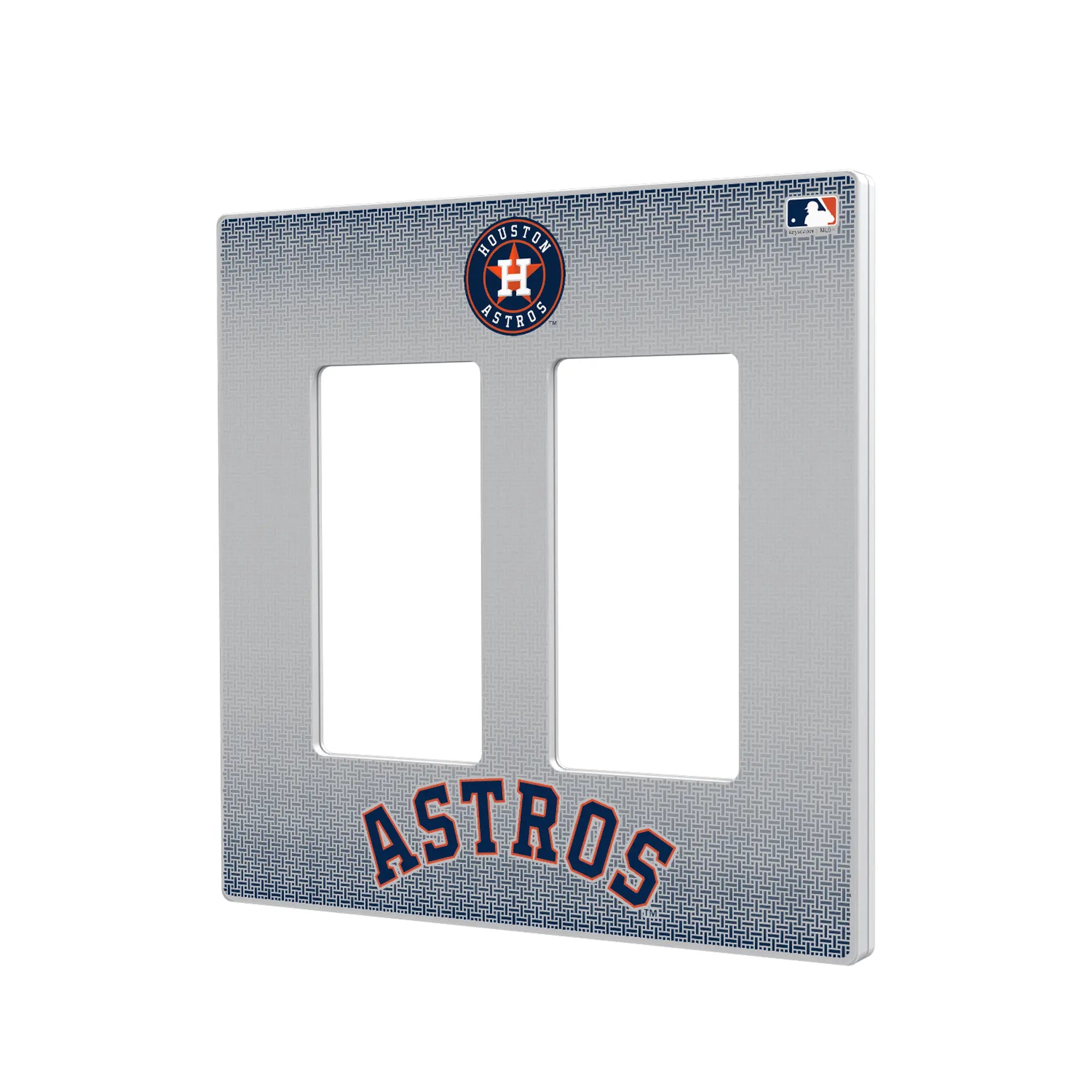 Houston Astros Linen Hidden-Screw Light Switch Plate#Style_Double Rocker