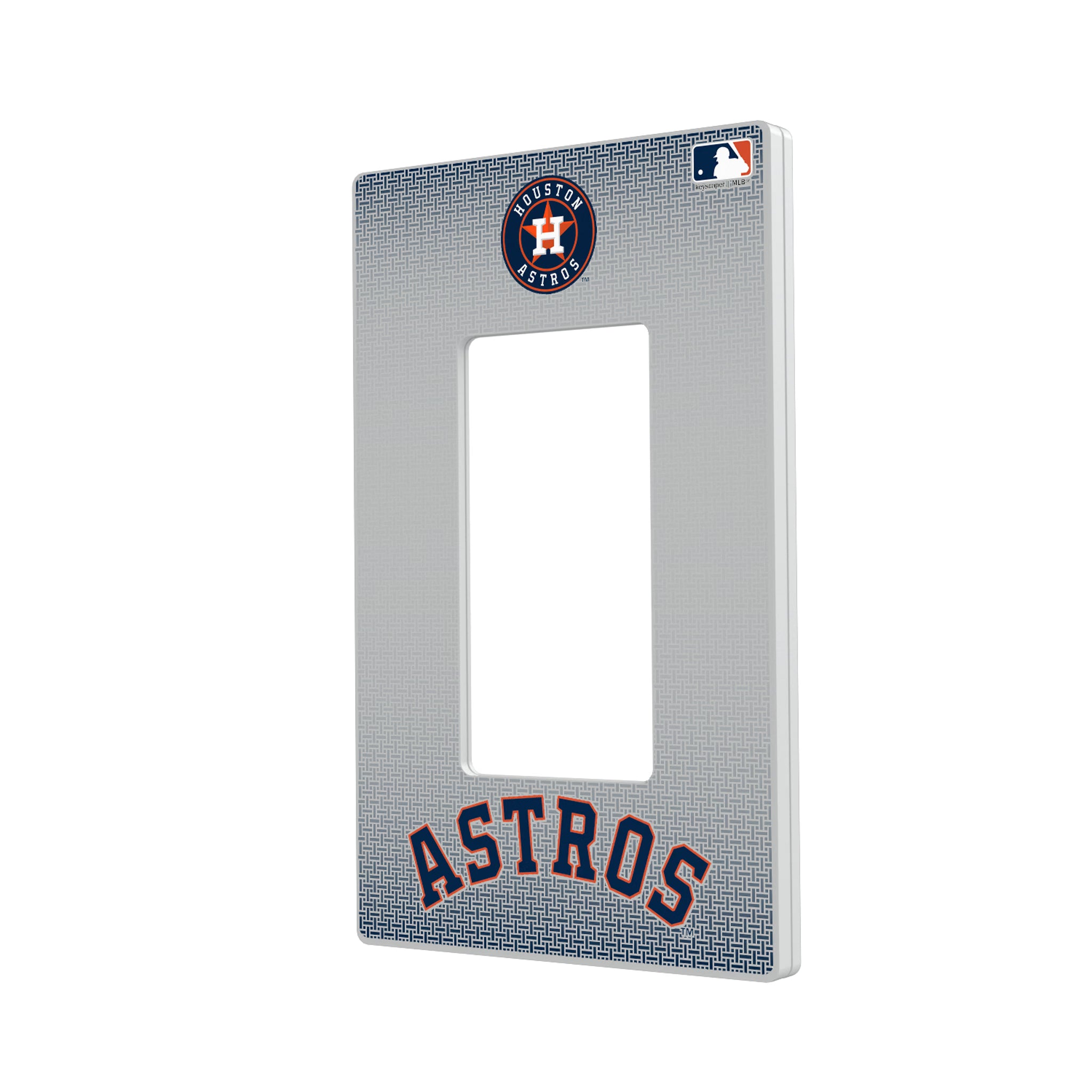 Houston Astros Linen Hidden-Screw Light Switch Plate#Style_Single Rocker