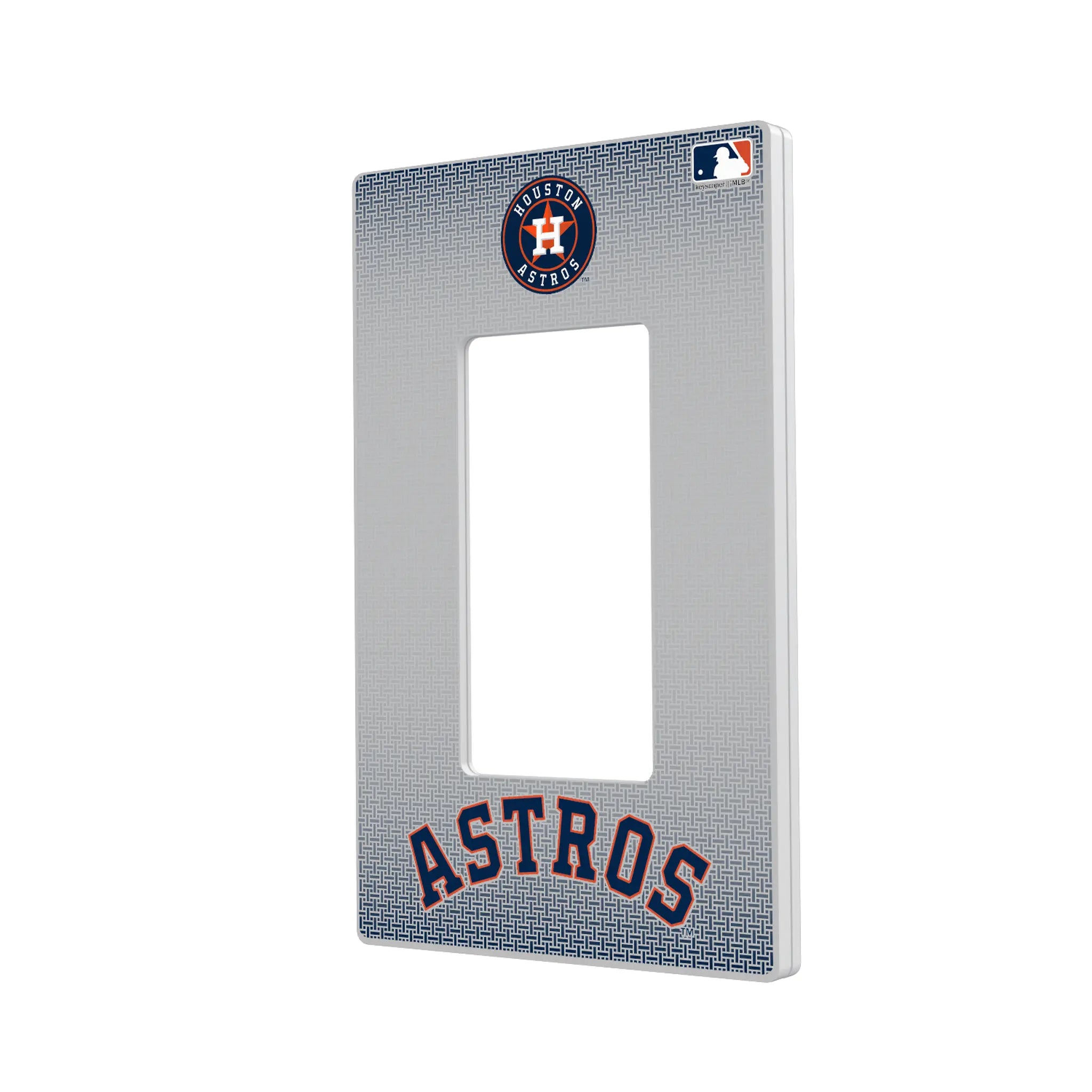 Houston Astros Linen Hidden-Screw Light Switch Plate#Style_Single Rocker