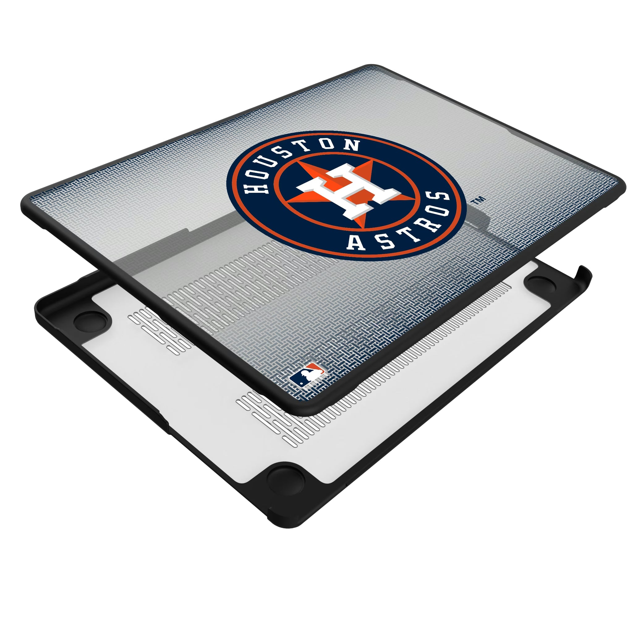 Houston Astros Linen MacBook Laptop Case for Apple MacBook - Isometric View#Device_MacBook Pro (14-inch, 2021) / MacBook Pro (14-inch, 2023) / MacBook Pro (14-inch, 2024)