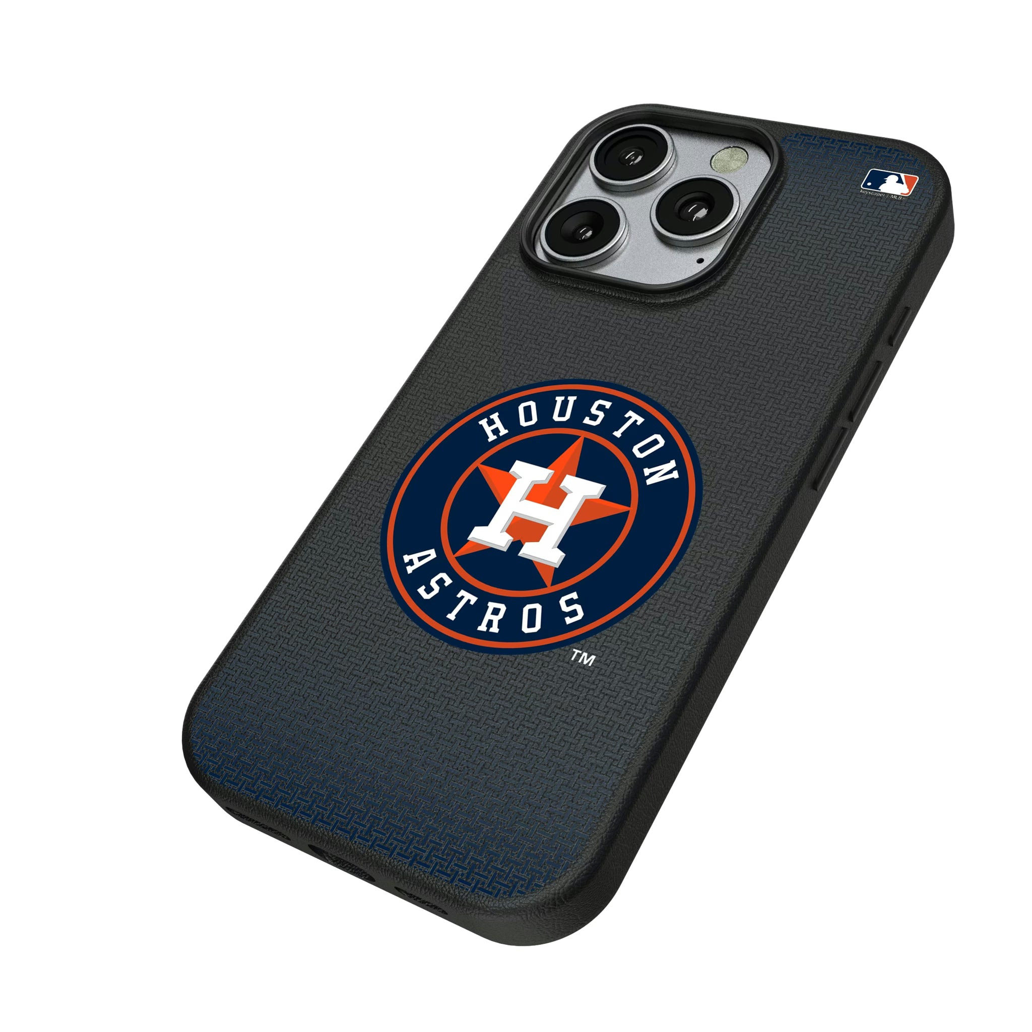 Houston Astros Linen iPhone MagSafe Compatible Phone Case for Apple iPhone - Isometric View