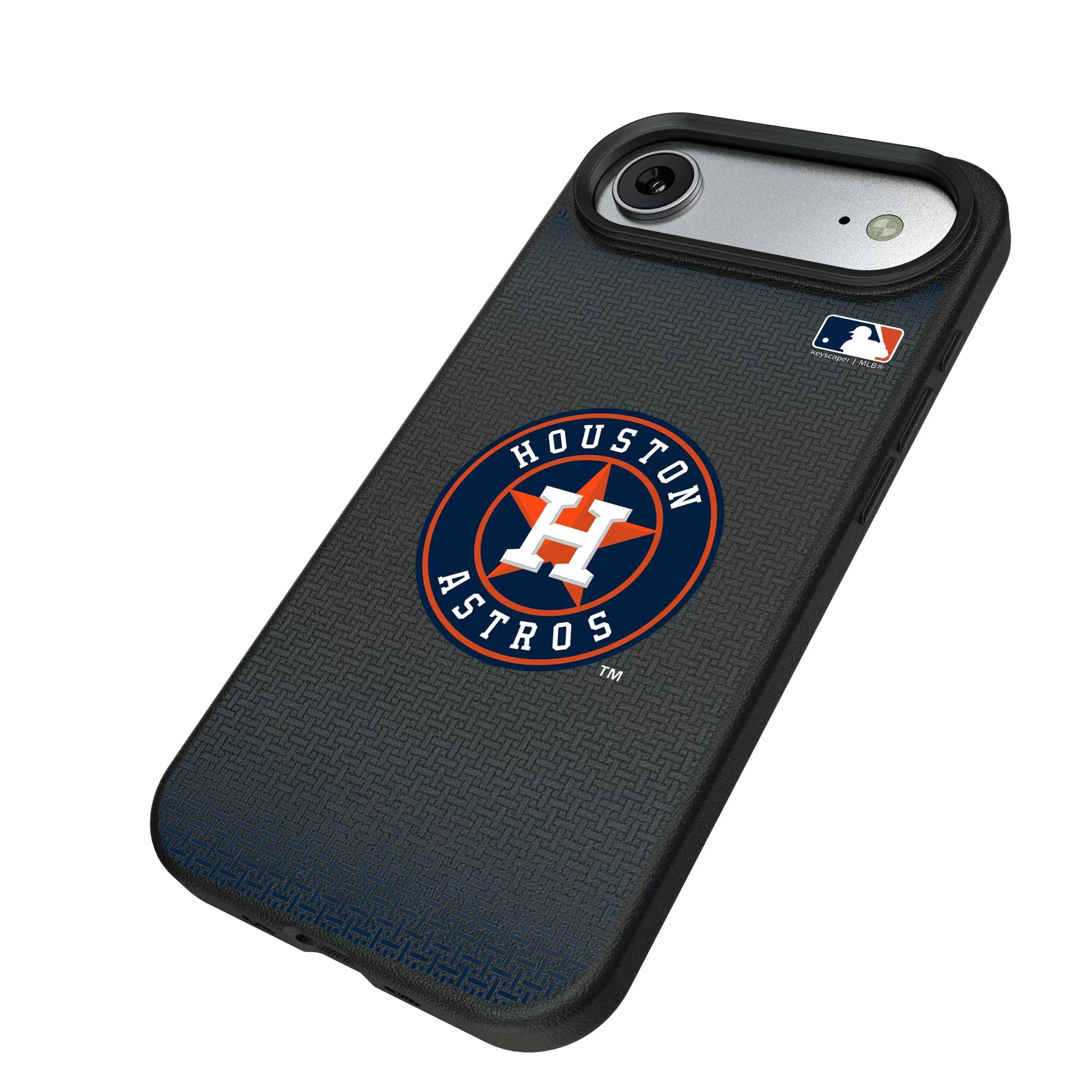 Houston Astros Linen iPhone MagSafe Compatible Phone Case for Apple iPhone - Isometric View#Device_iPhone Air