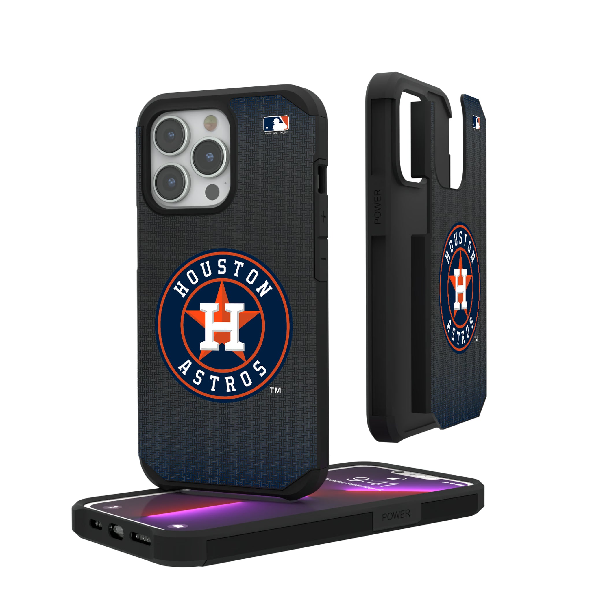 Houston Astros Linen iPhone Rugged Phone Case for Apple iPhone#Device_iPhone 13 Pro