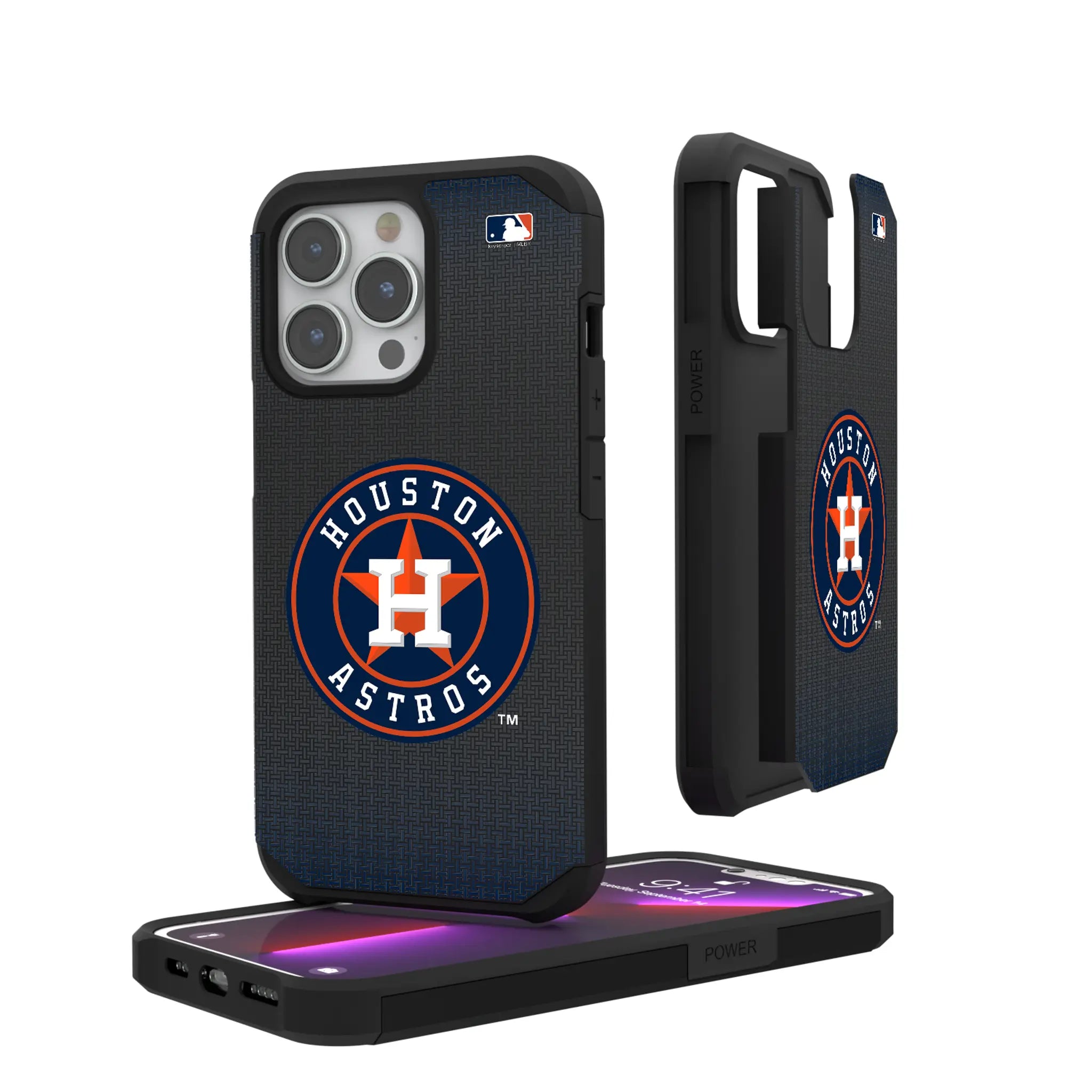 Houston Astros Linen iPhone Rugged Phone Case for Apple iPhone