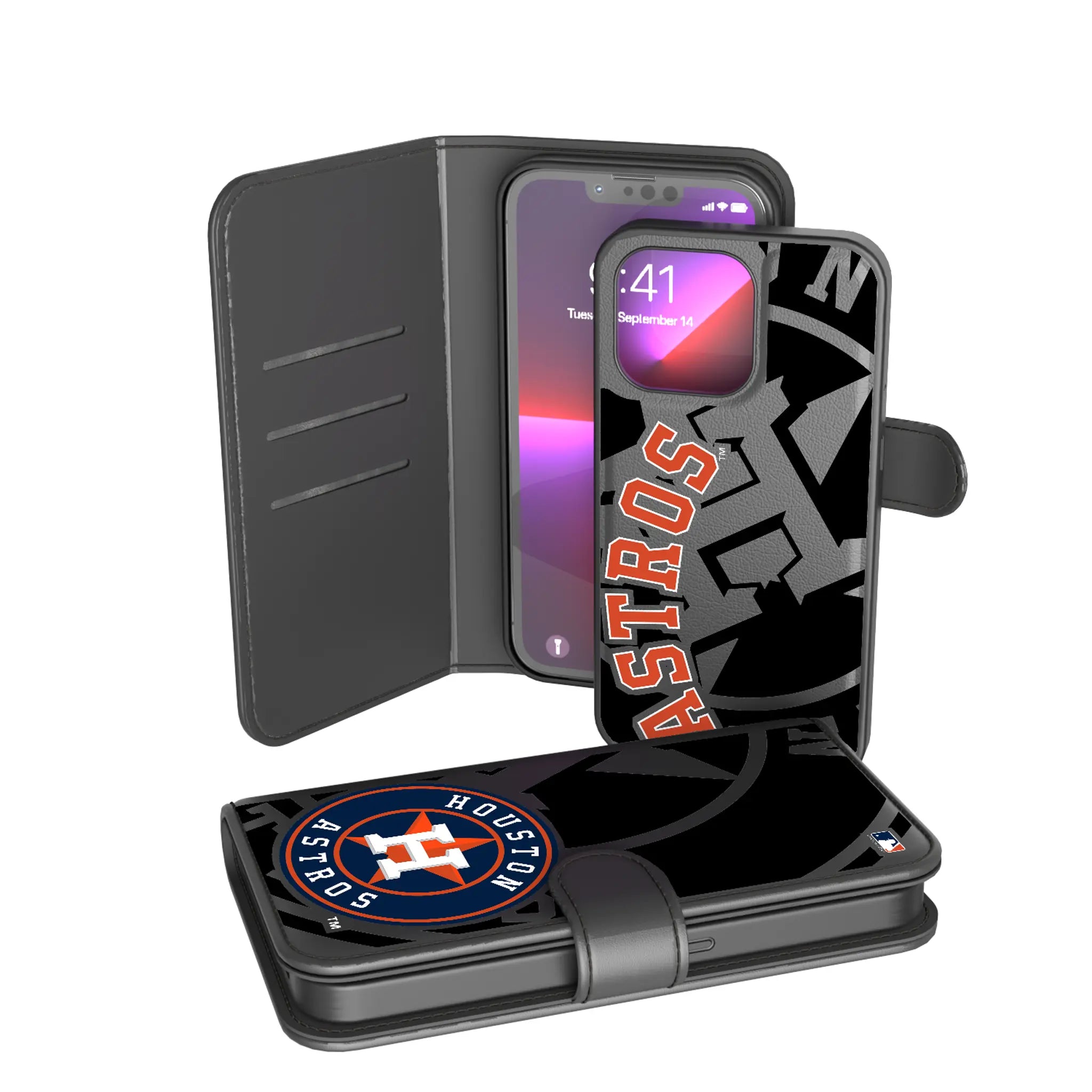 Houston Astros Monocolor Tilt iPhone Wallet Phone Case for Apple iPhone