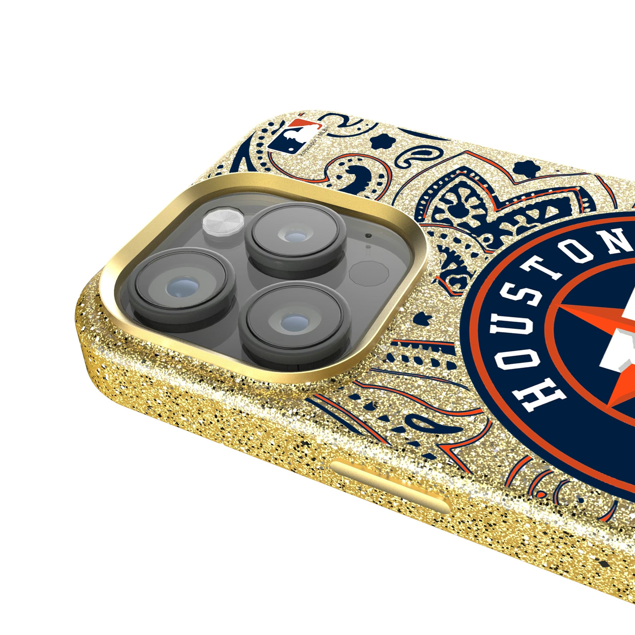 Houston Astros Paisley iPhone Bling Phone Case for Apple iPhone - Detail