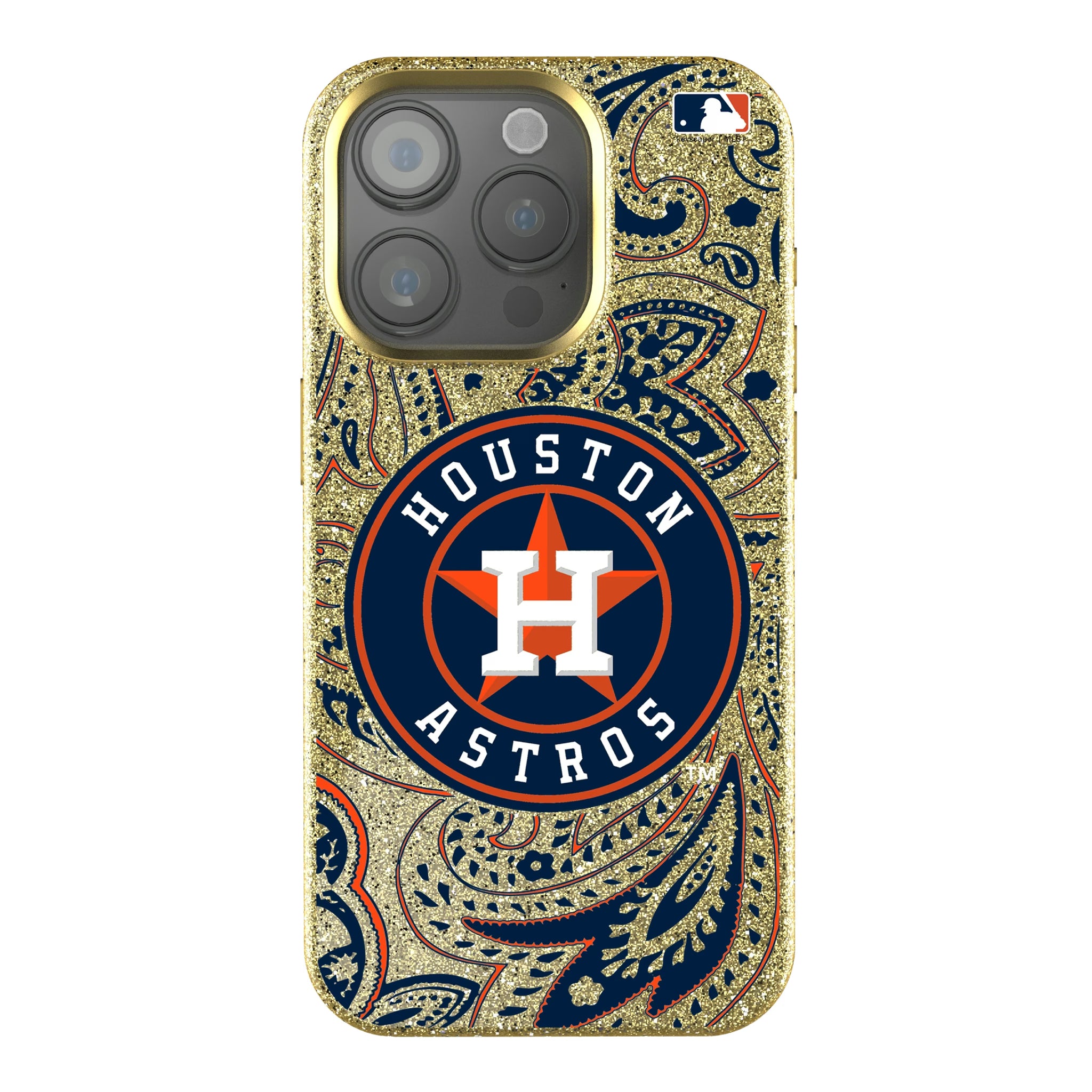 Houston Astros Paisley iPhone Bling Phone Case for Apple iPhone