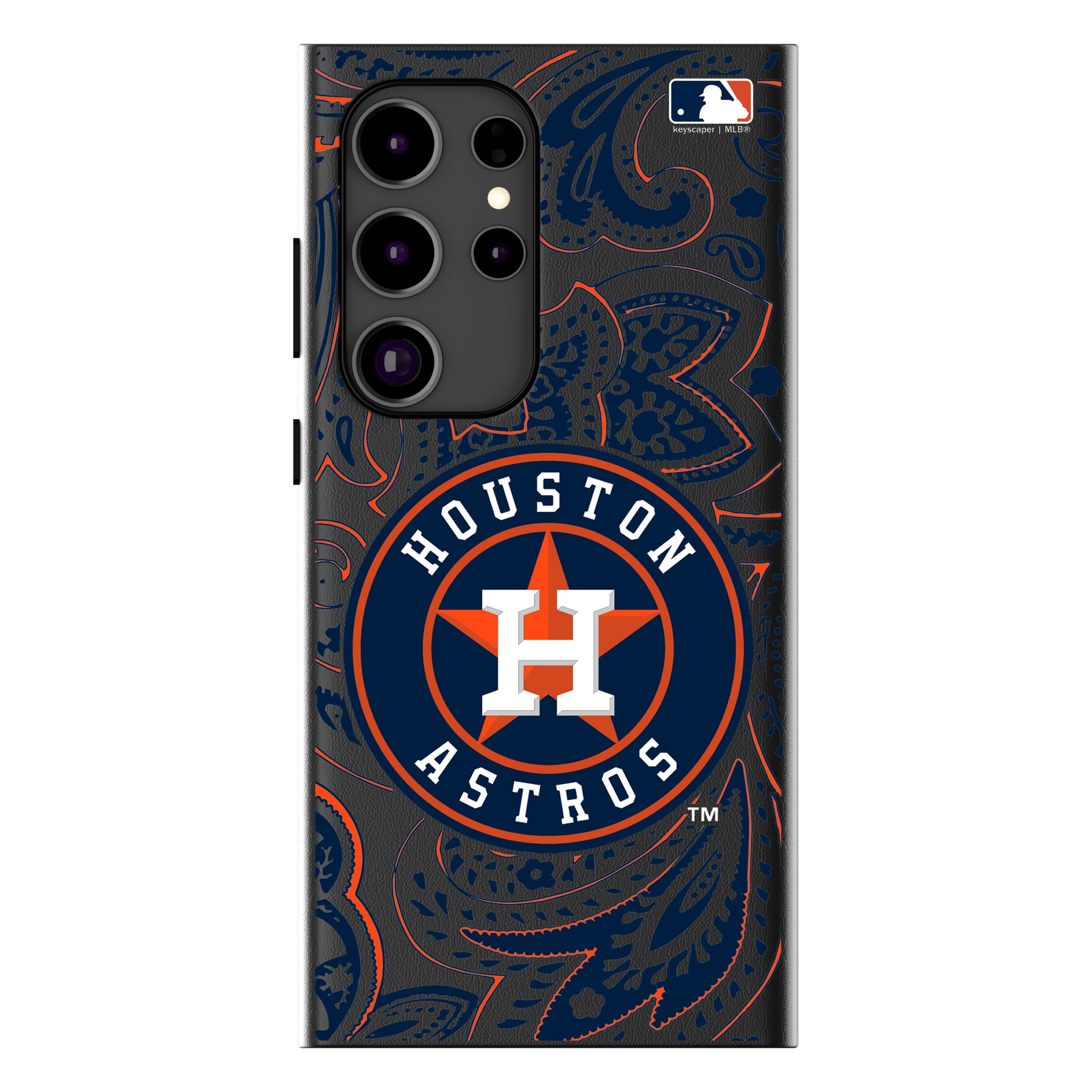 Houston Astros Paisley Galaxy MagSafe Compatible Phone Case for Samsung Galaxy