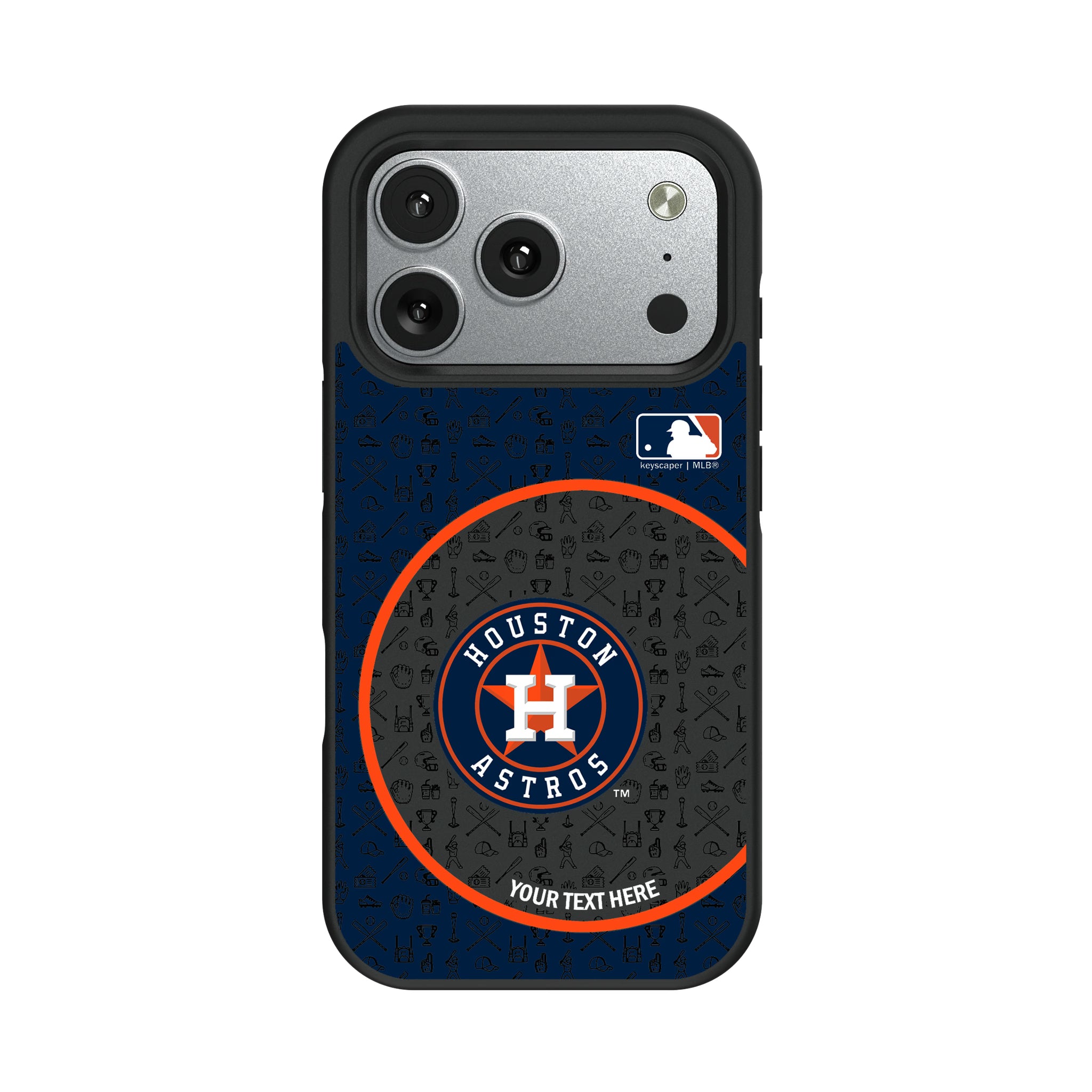 Houston Astros Personalized Circle iPhone Bump Phone Case for Apple iPhone#Device_iPhone 17 Pro