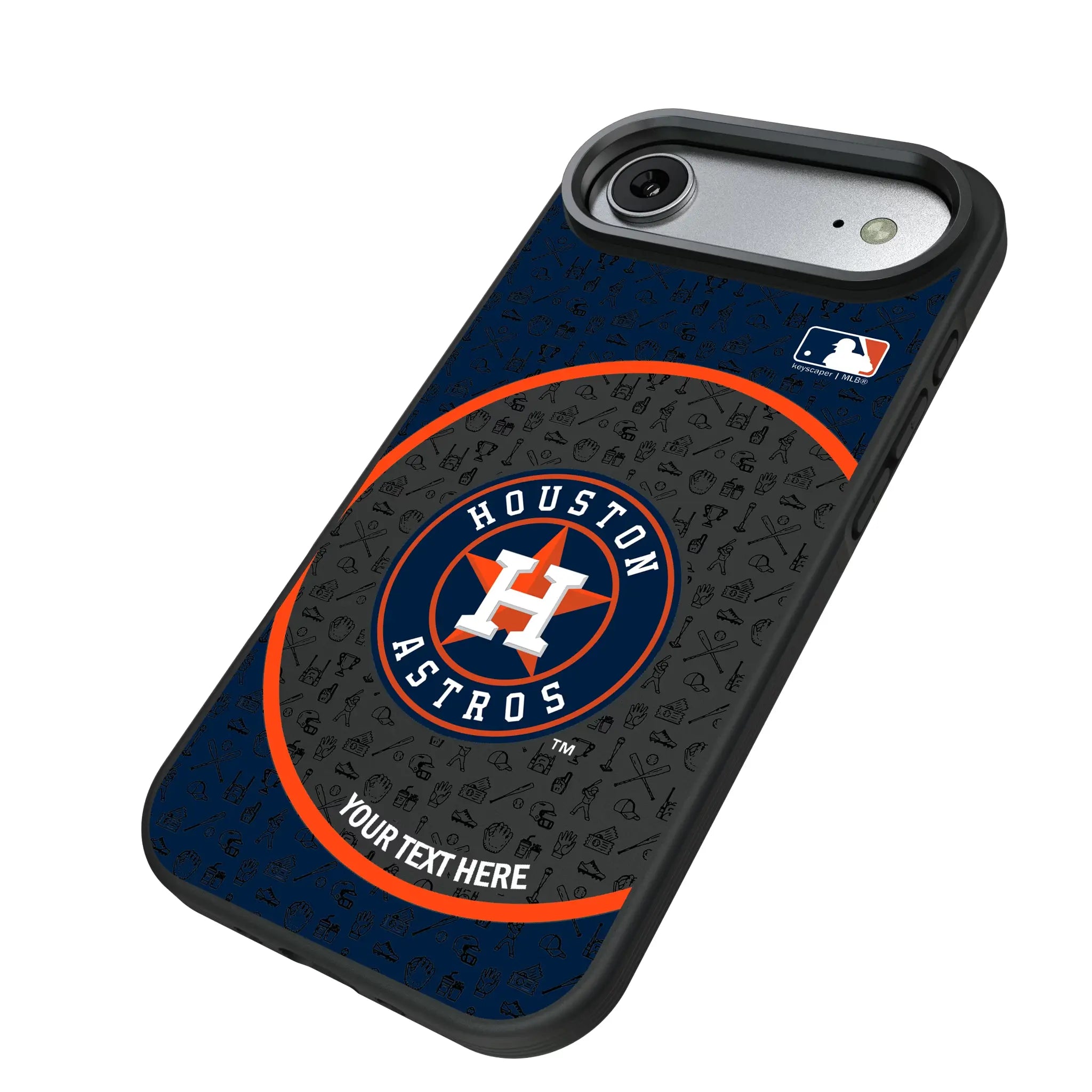 Houston Astros Personalized Circle iPhone Bump Phone Case for Apple iPhone - Isometric View#Device_iPhone Air