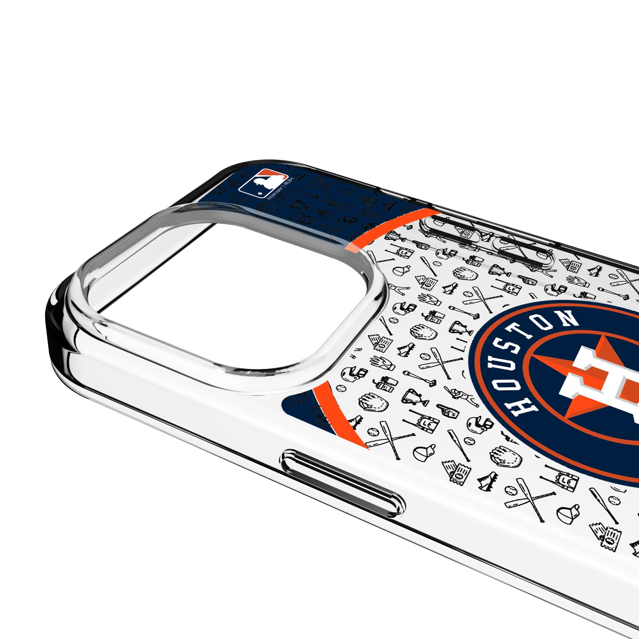 Houston Astros Personalized Circle iPhone Clear Phone Case for Apple iPhone - Detail