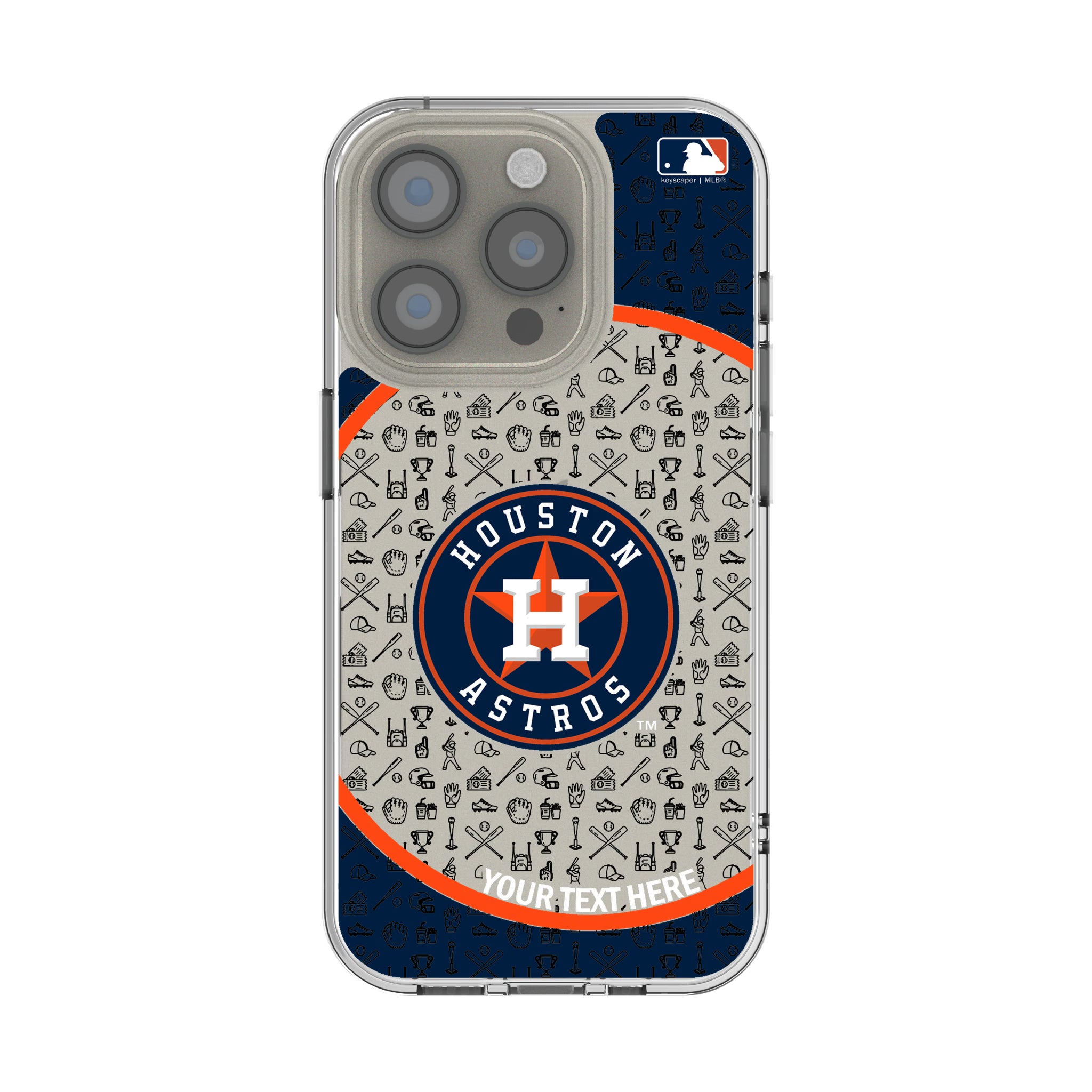 Houston Astros Personalized Circle iPhone Clear Phone Case for Apple iPhone
