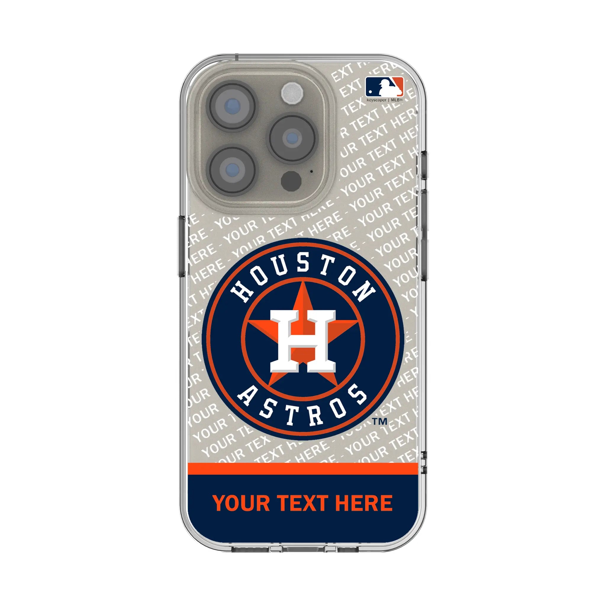 Houston Astros Personalized EndZone Plus iPhone Clear Phone Case for Apple iPhone