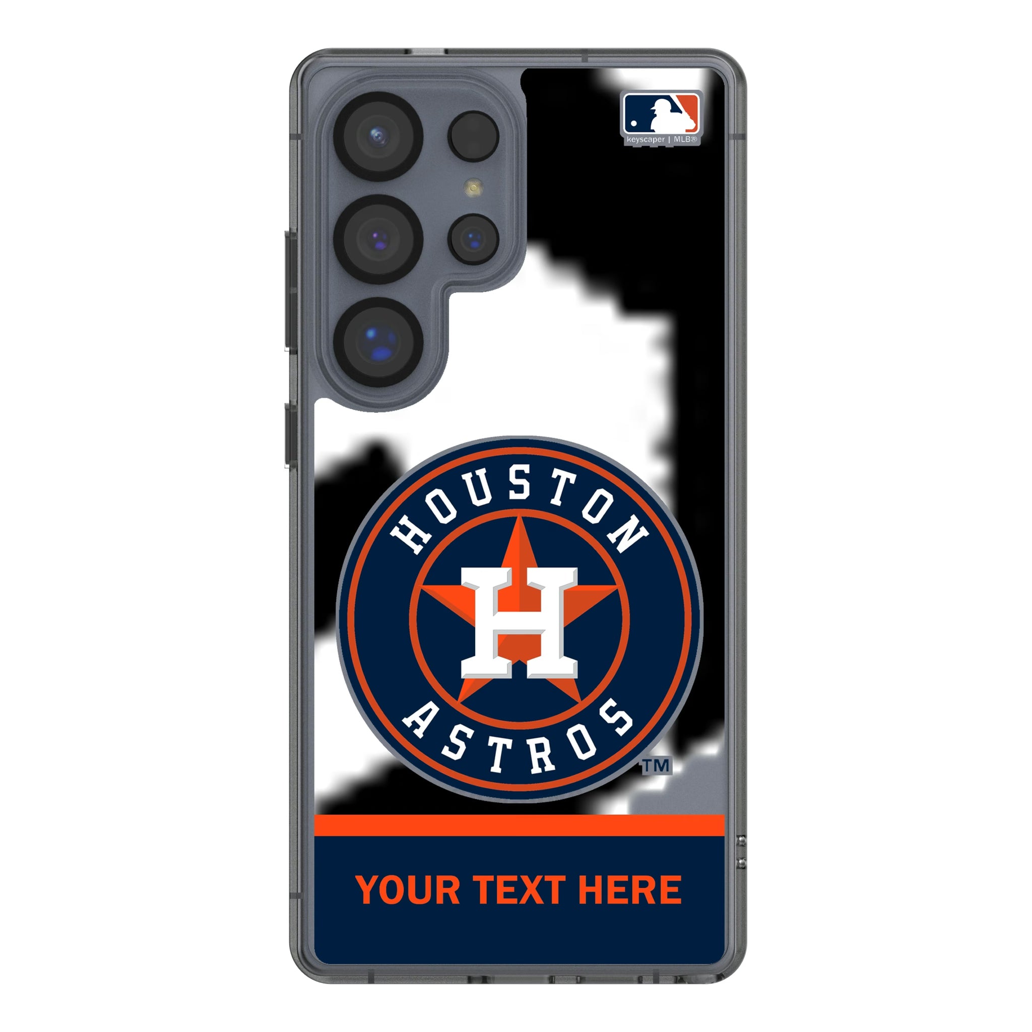 Houston Astros Personalized EndZone Plus Galaxy Clear Phone Case for Samsung Galaxy