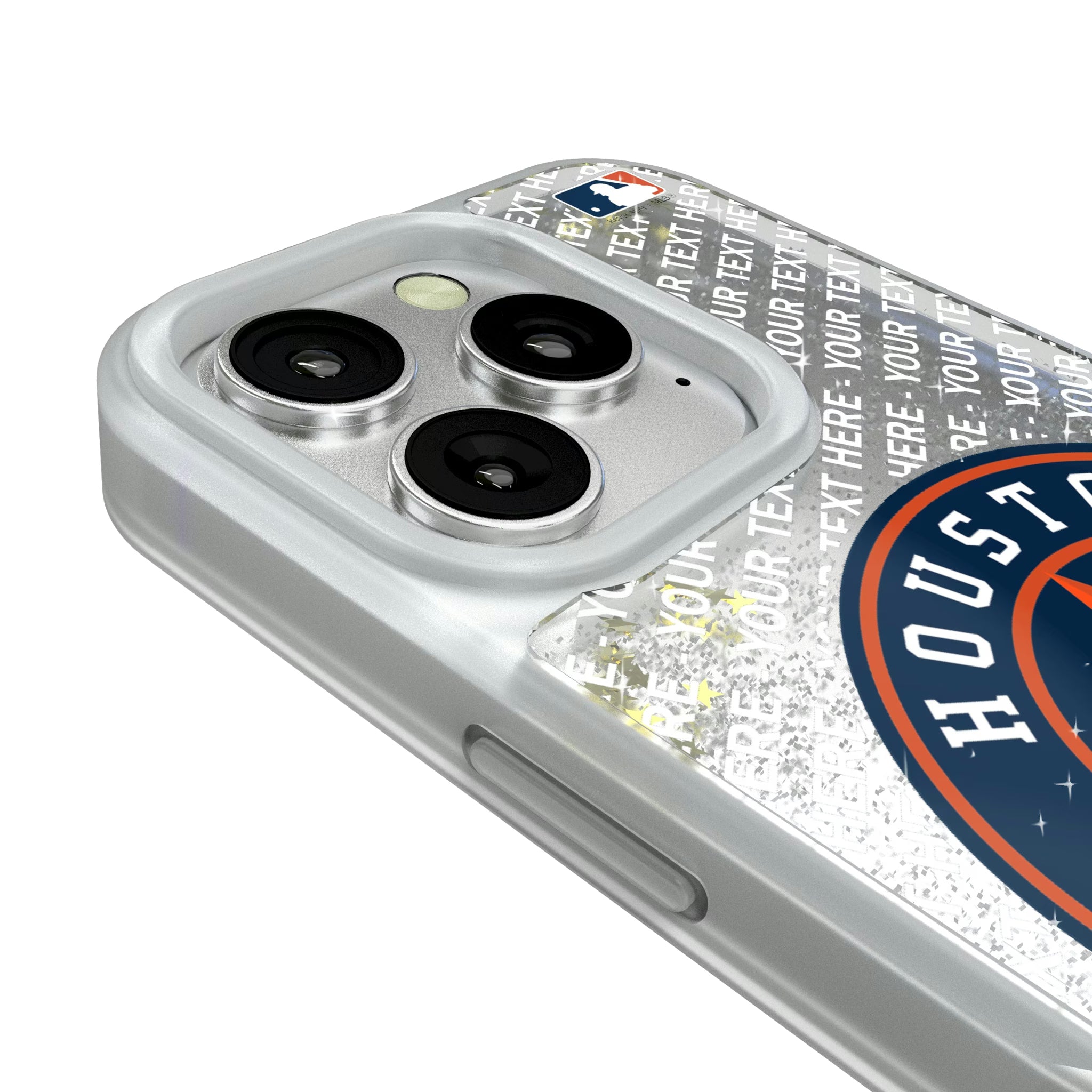 Houston Astros Personalized EndZone Plus iPhone Glitter Phone Case for Apple iPhone - Detail#Device_iPhone 16 Pro