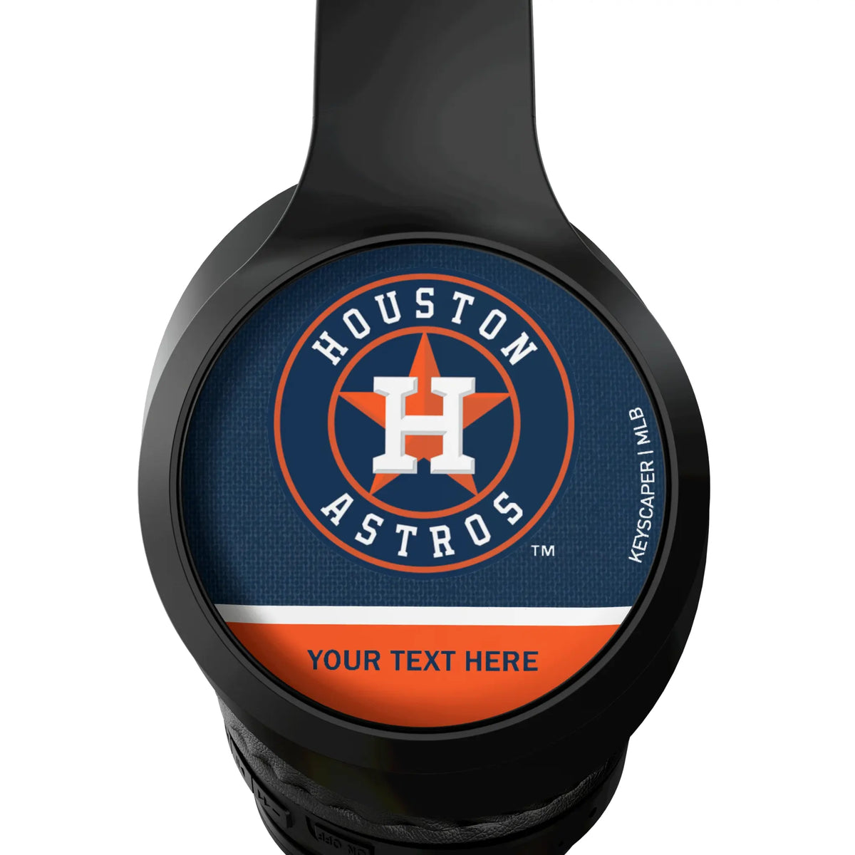 Houston Astros Personalized Endzone Solid Wireless Over-Ear Headphones With Case - Detail