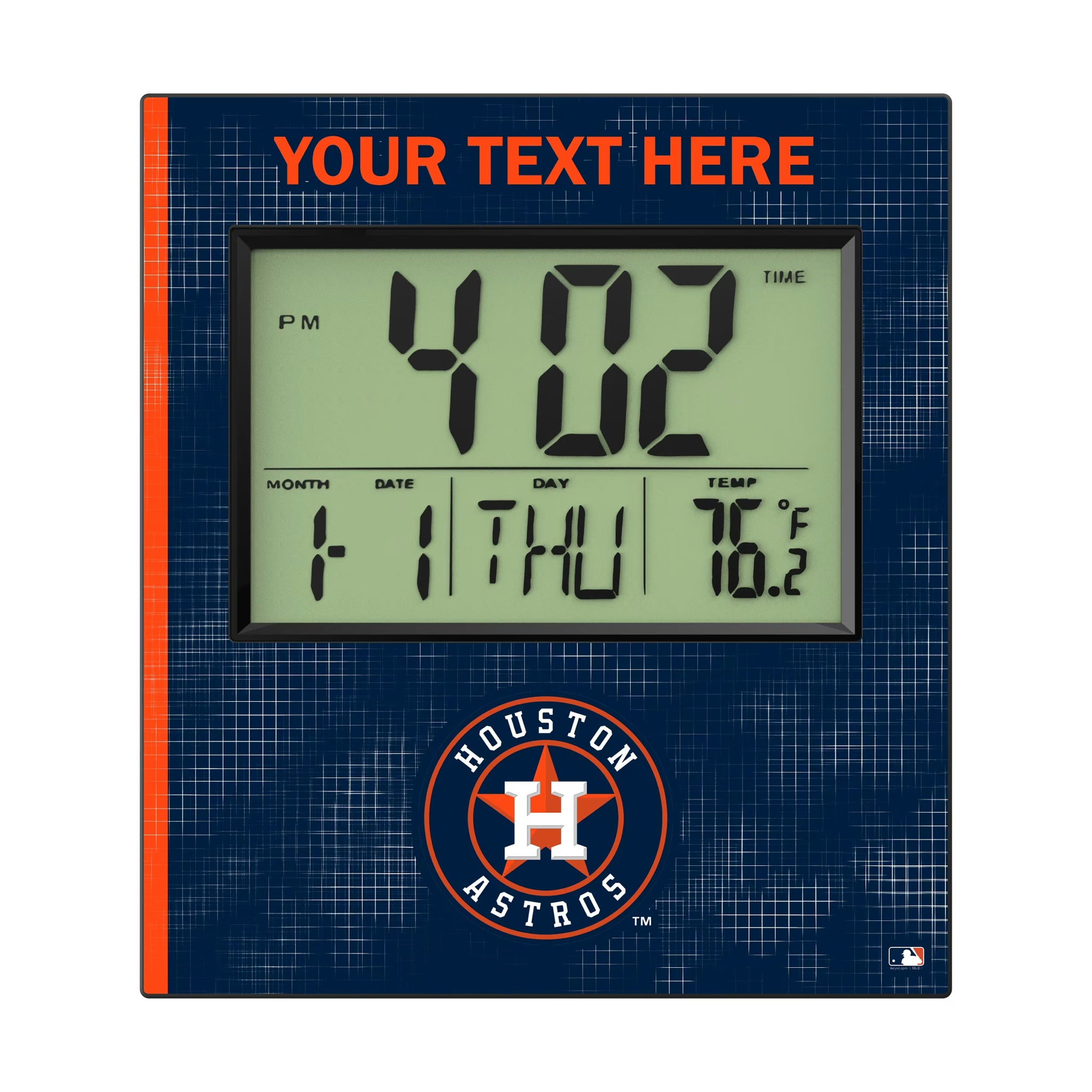 Houston Astros Personalized Hatch Wall Clock