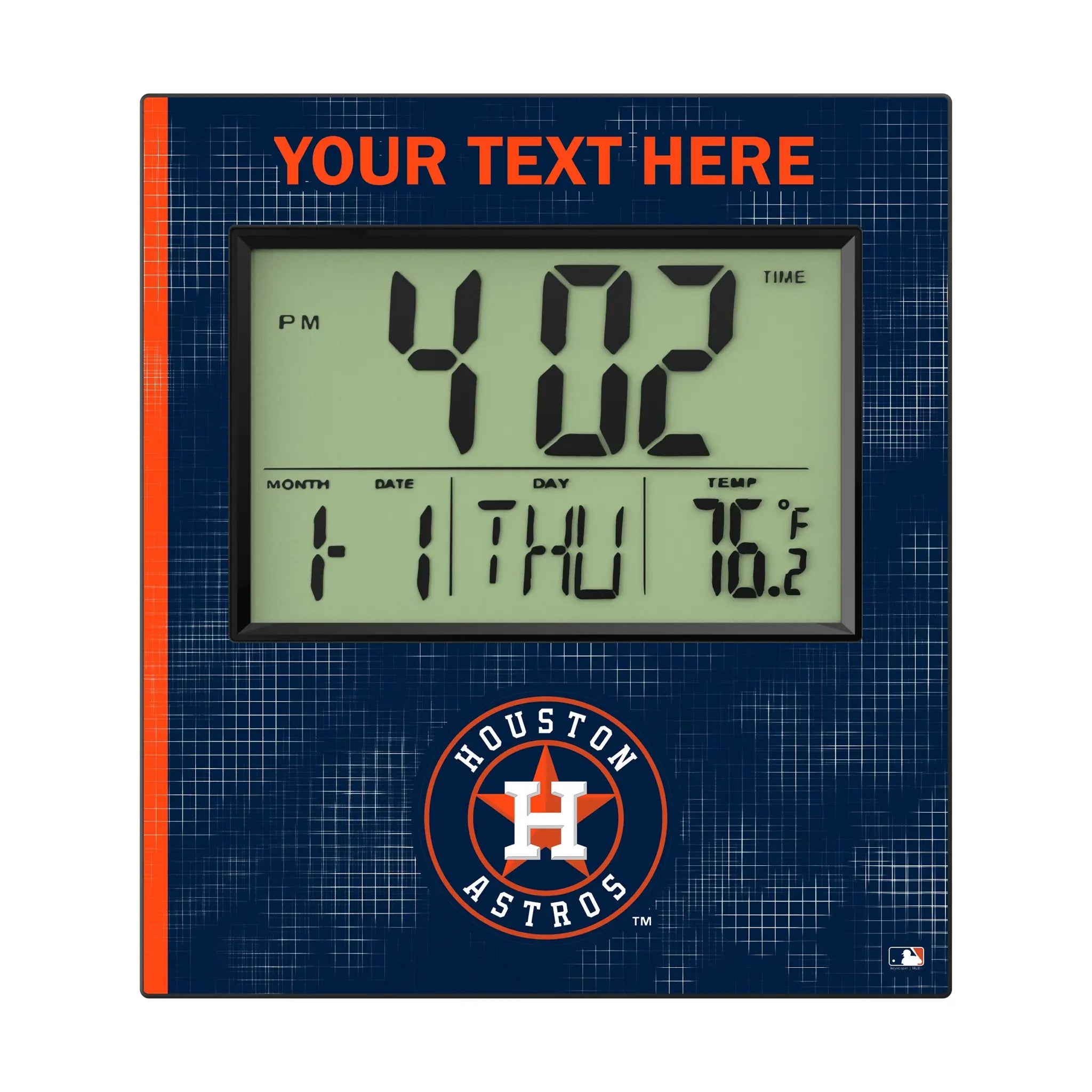 Houston Astros Personalized Hatch Wall Clock