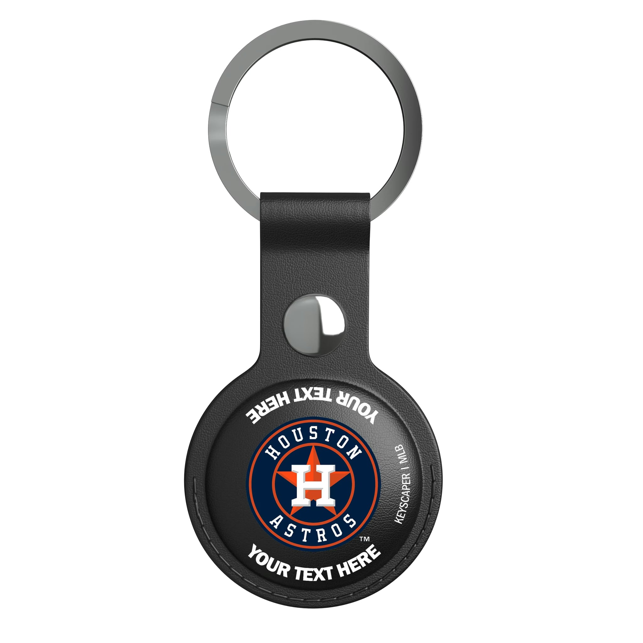 Houston Astros Personalized Insignia AirTag Black Airtag Holder