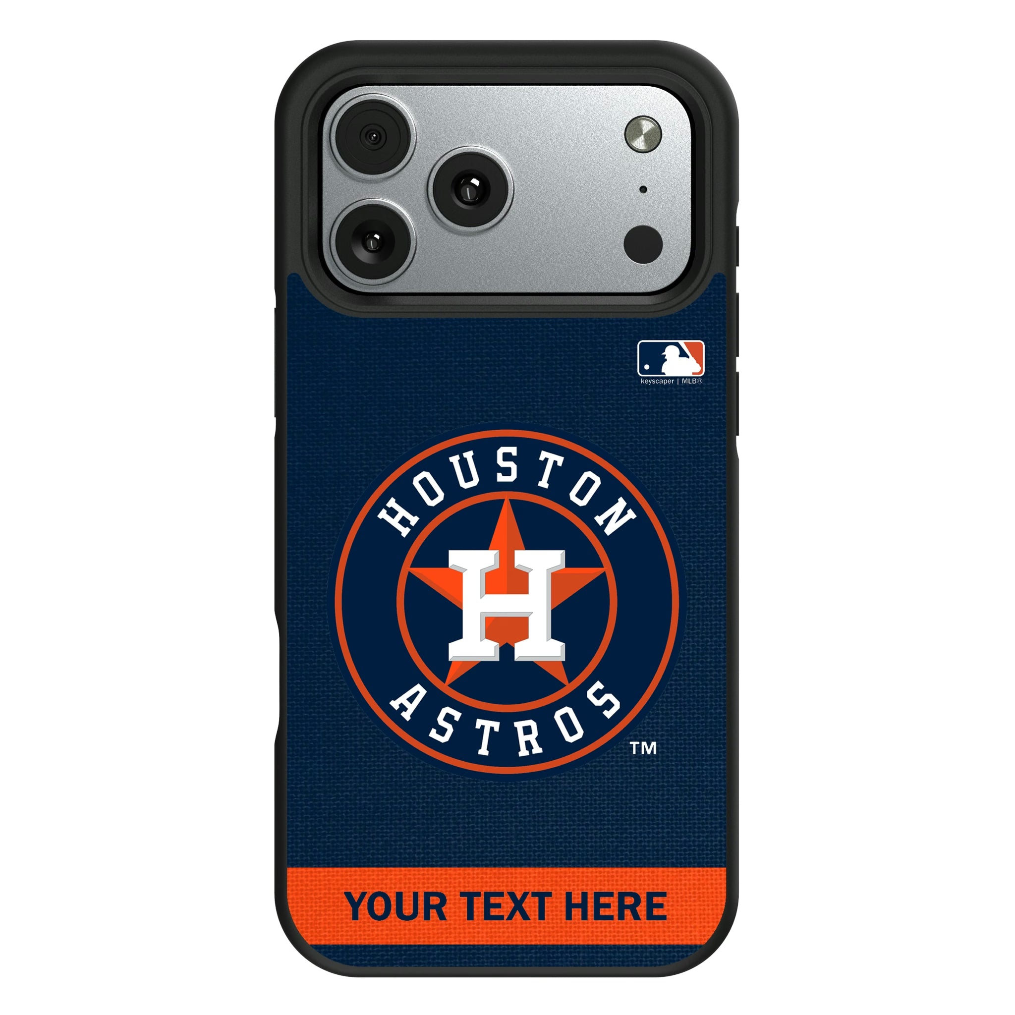 Houston Astros Personalized Stripe iPhone Bump Phone Case for Apple iPhone#Device_iPhone 17 Pro Max