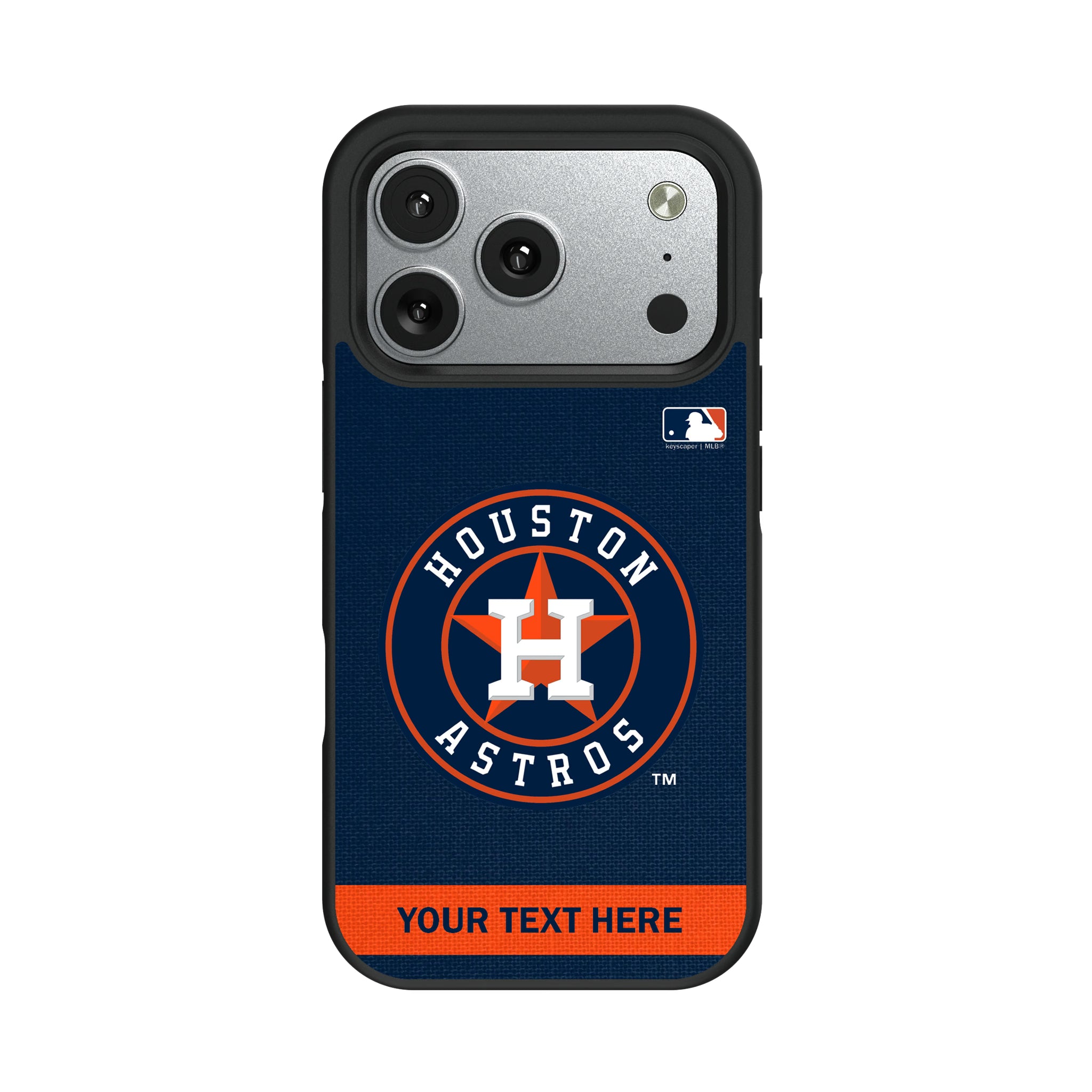 Houston Astros Personalized Stripe iPhone Bump Phone Case for Apple iPhone#Device_iPhone 17 Pro