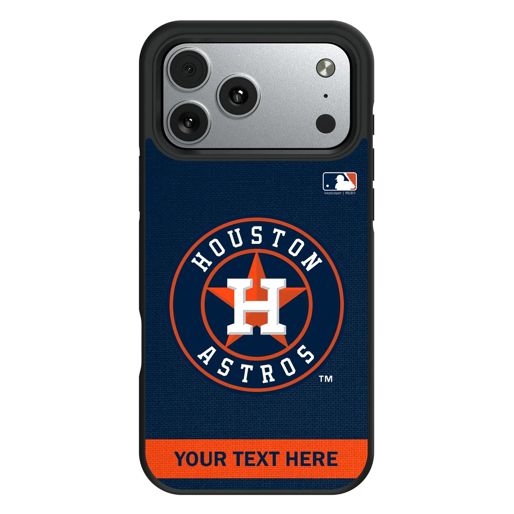 Houston Astros Personalized Stripe iPhone Bump Phone Case for Apple iPhone#Device_iPhone 17 Pro Max