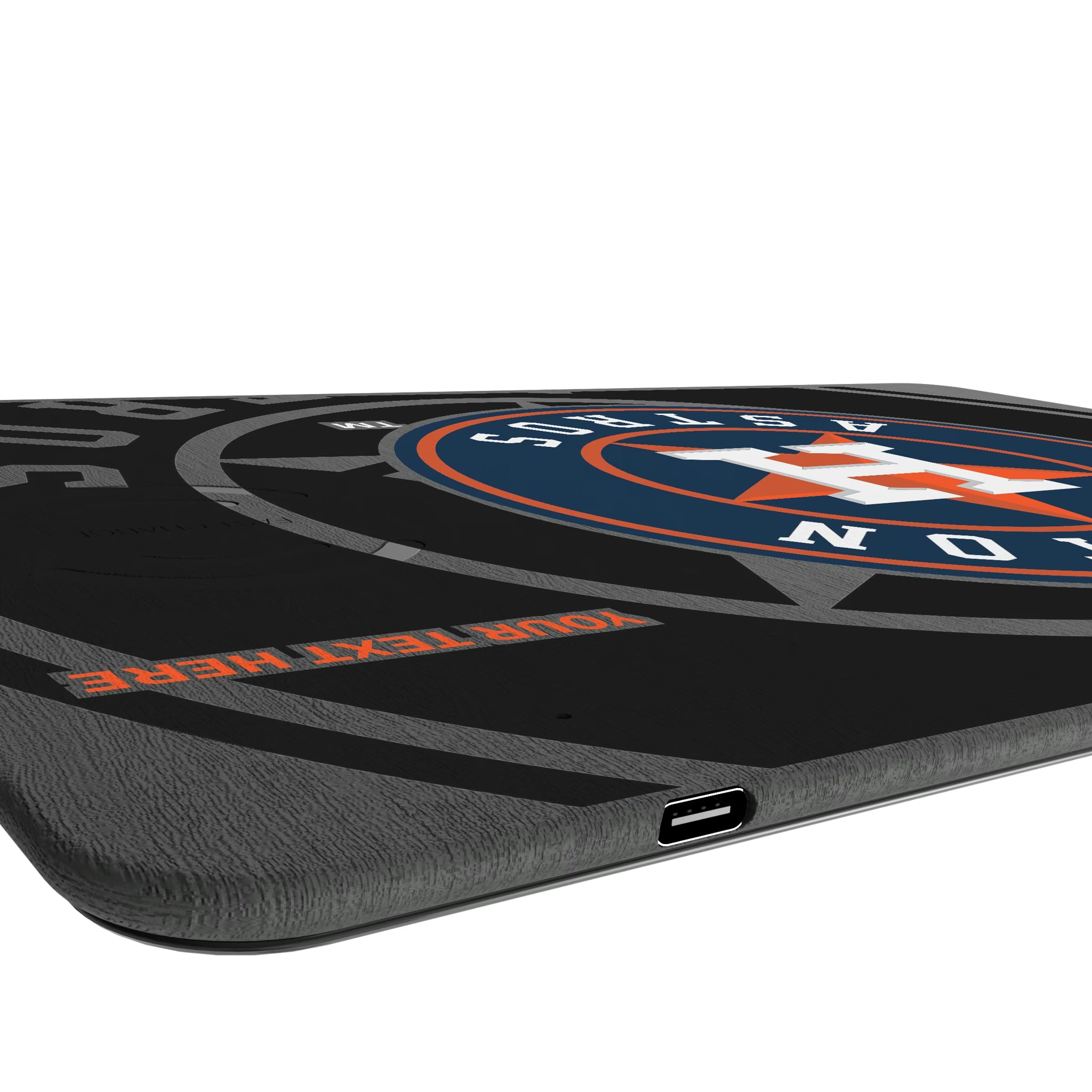 Houston Astros Personalized Tilt 15-Watt Wireless Charger and Mouse Pad